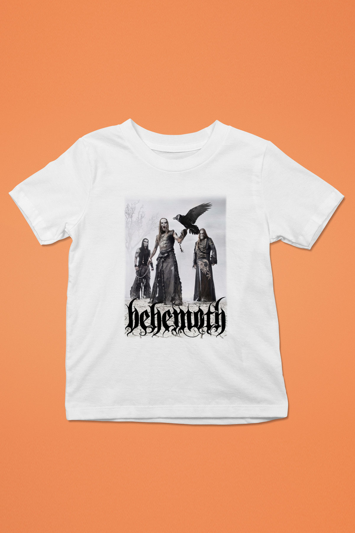 Behemoth Baskılı Beyaz Unisex Çocuk Tişört