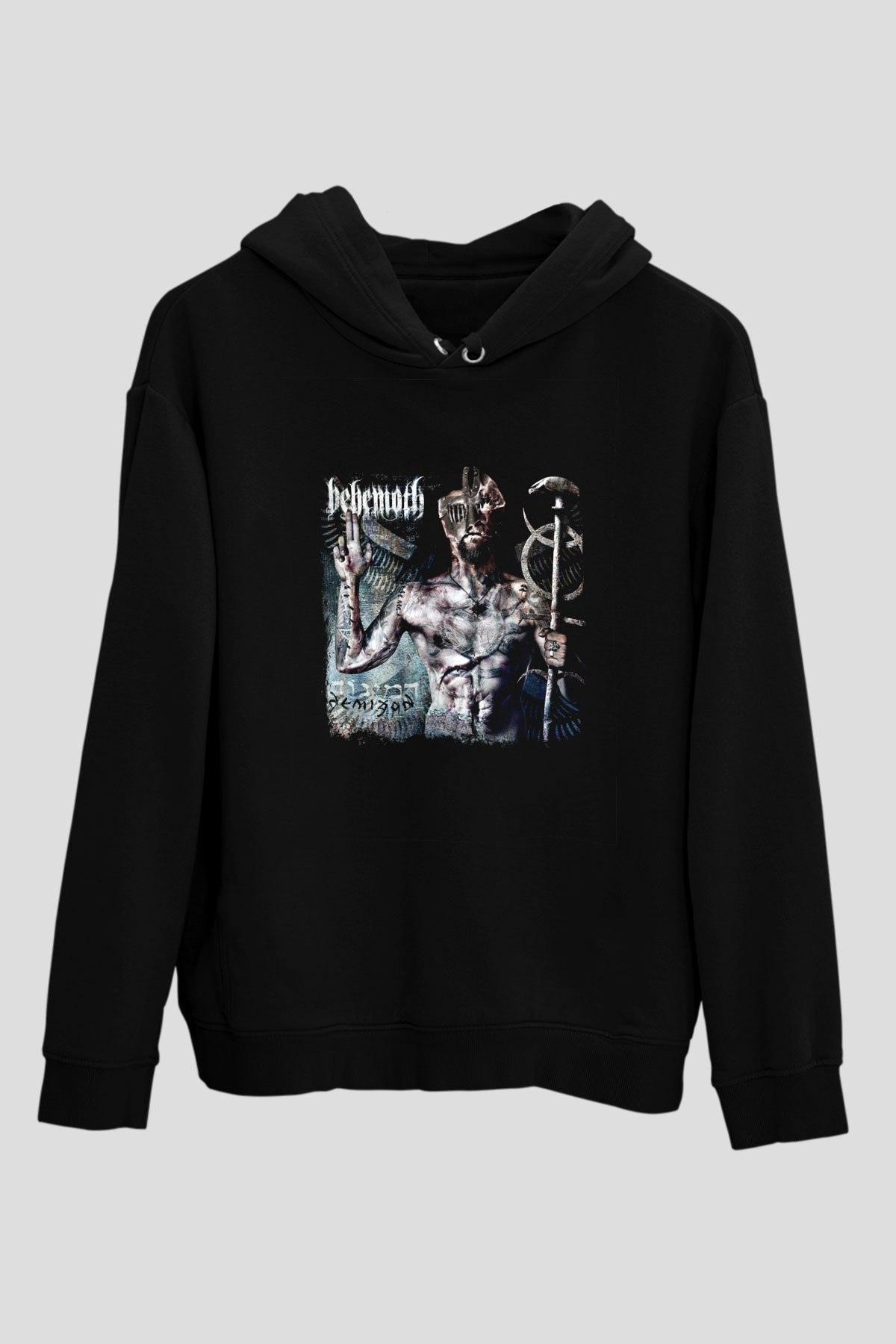 Behemoth Baskılı Unisex Siyah Hoodie