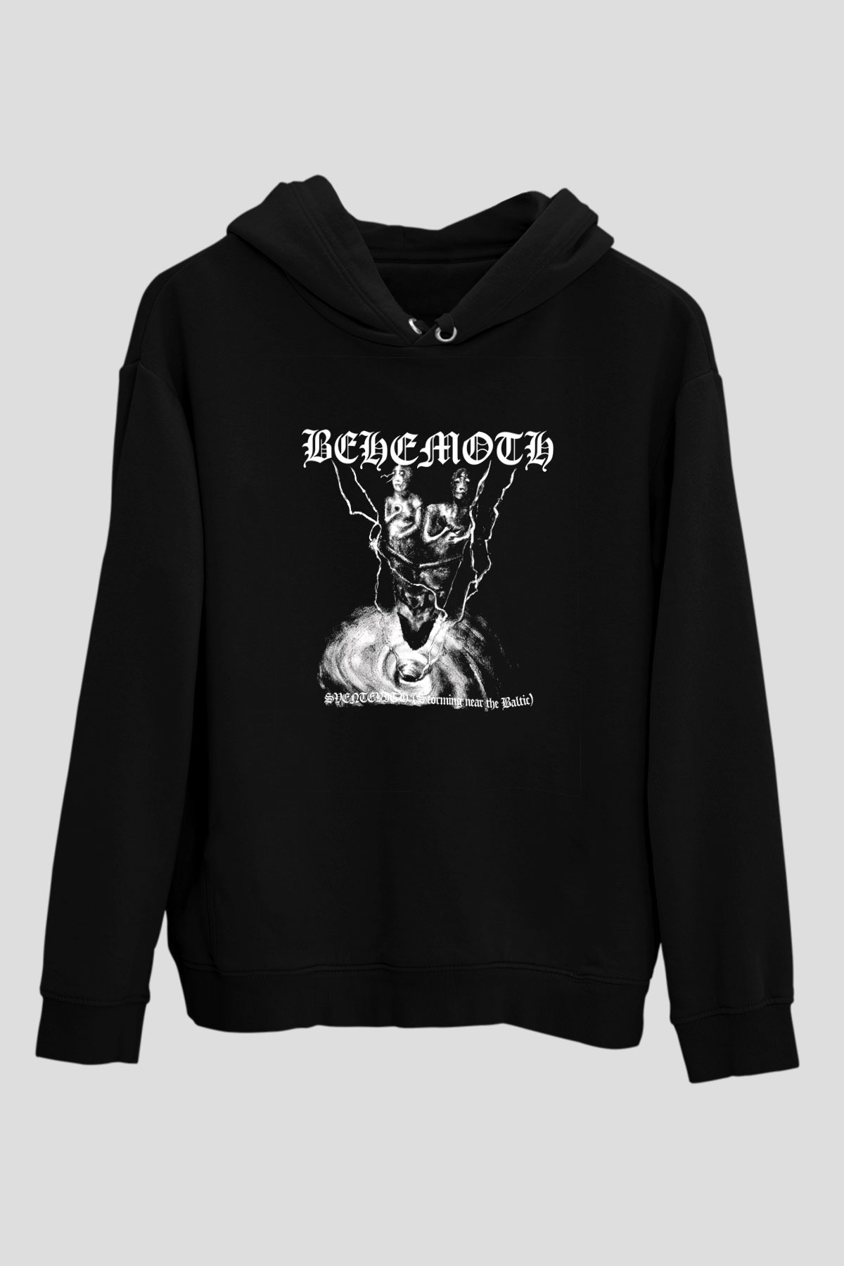 Behemoth Baskılı Unisex Siyah Hoodie
