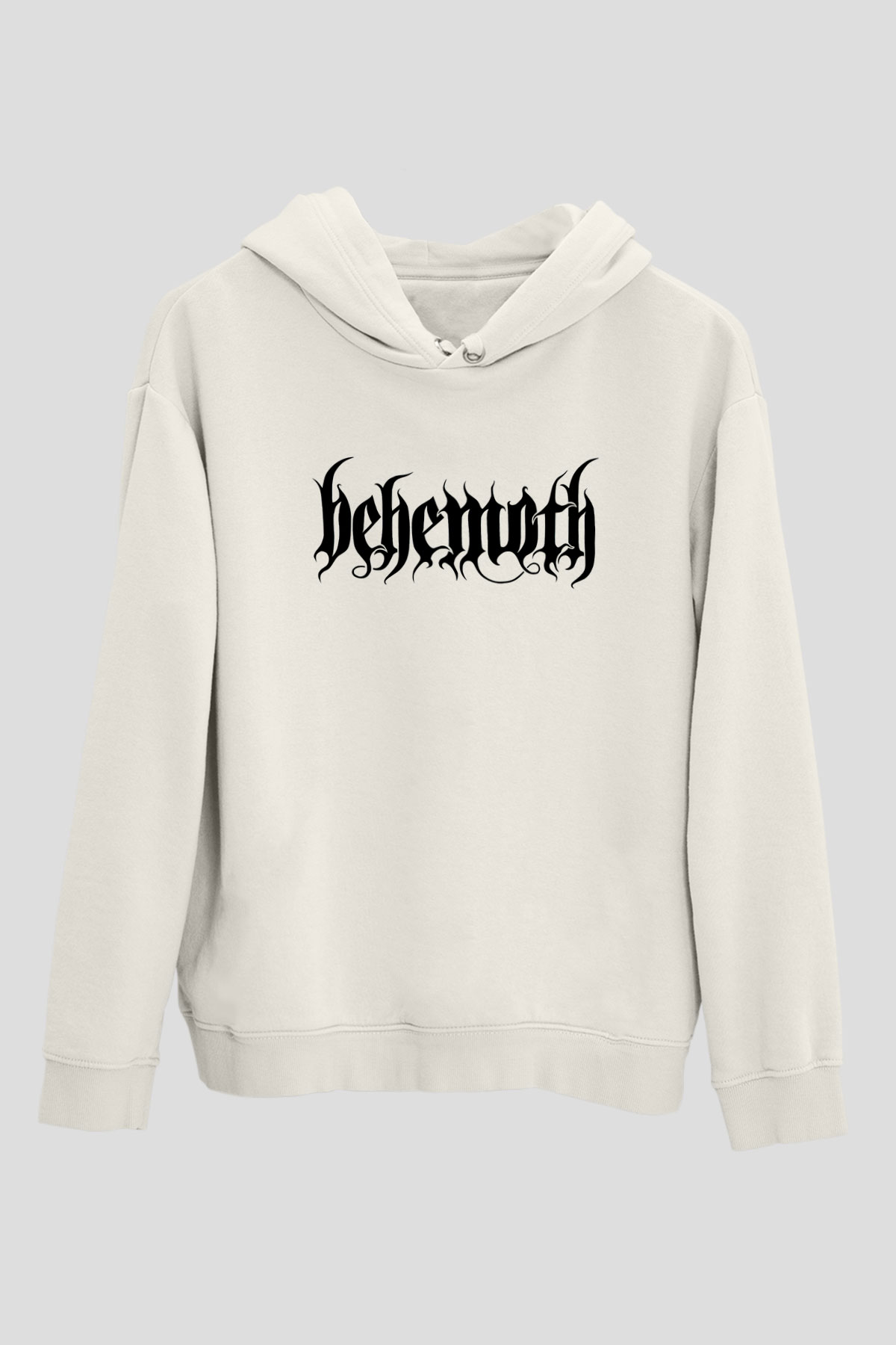 Behemoth Beyaz Unisex Kapşonlu Sweatshirt