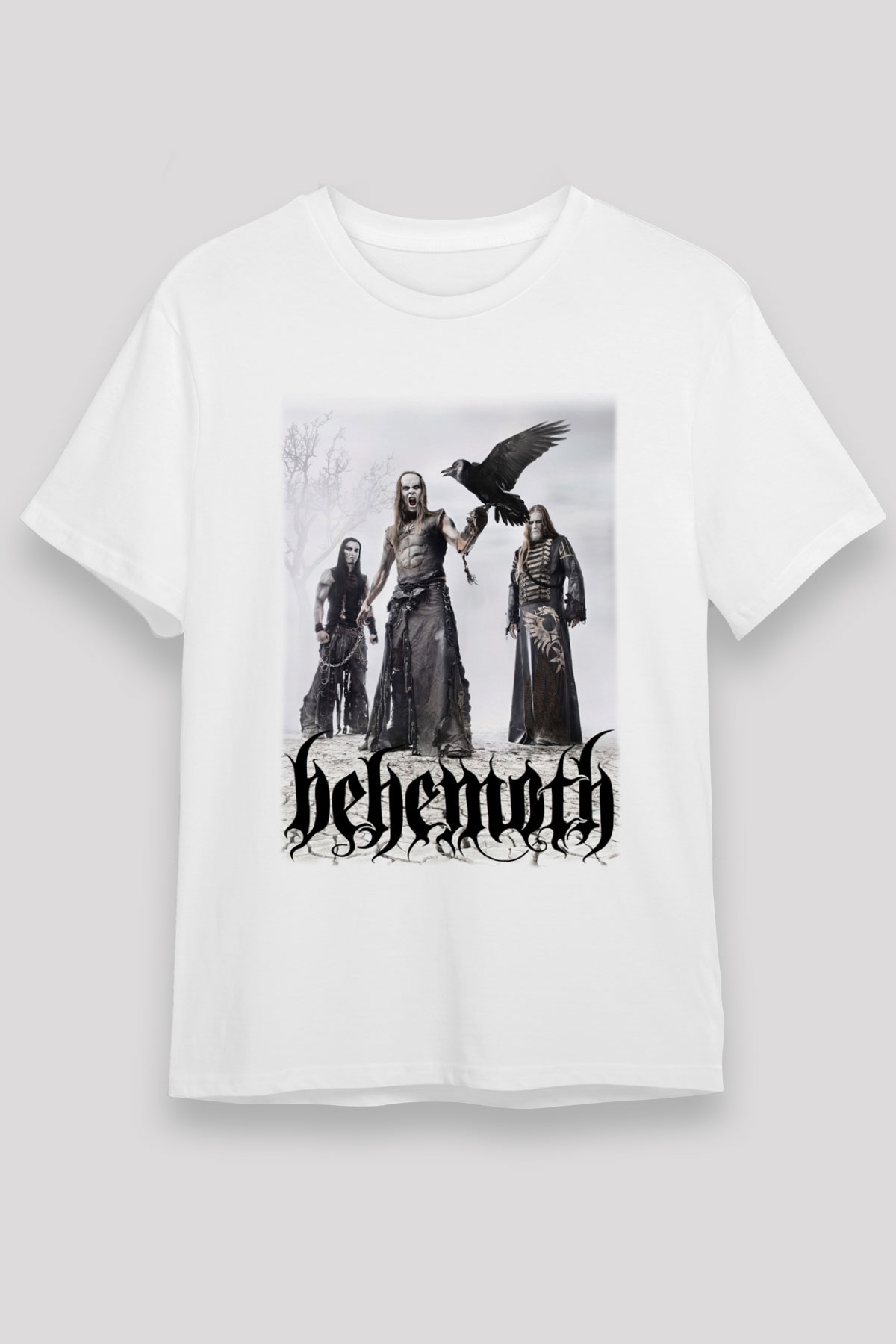 Behemoth Beyaz Unisex Tişört T-Shirt - TişörtFabrikası