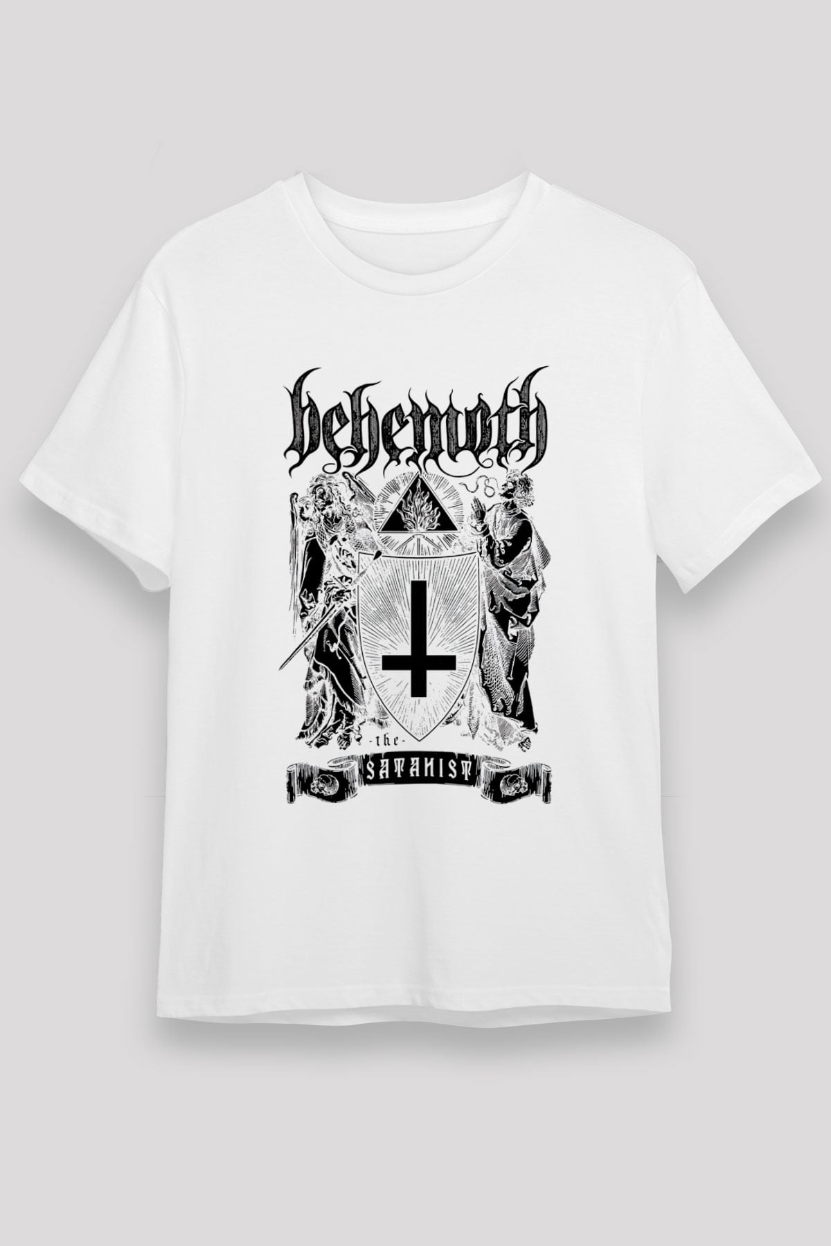 Behemoth Beyaz Unisex Tişört T-Shirt - TişörtFabrikası