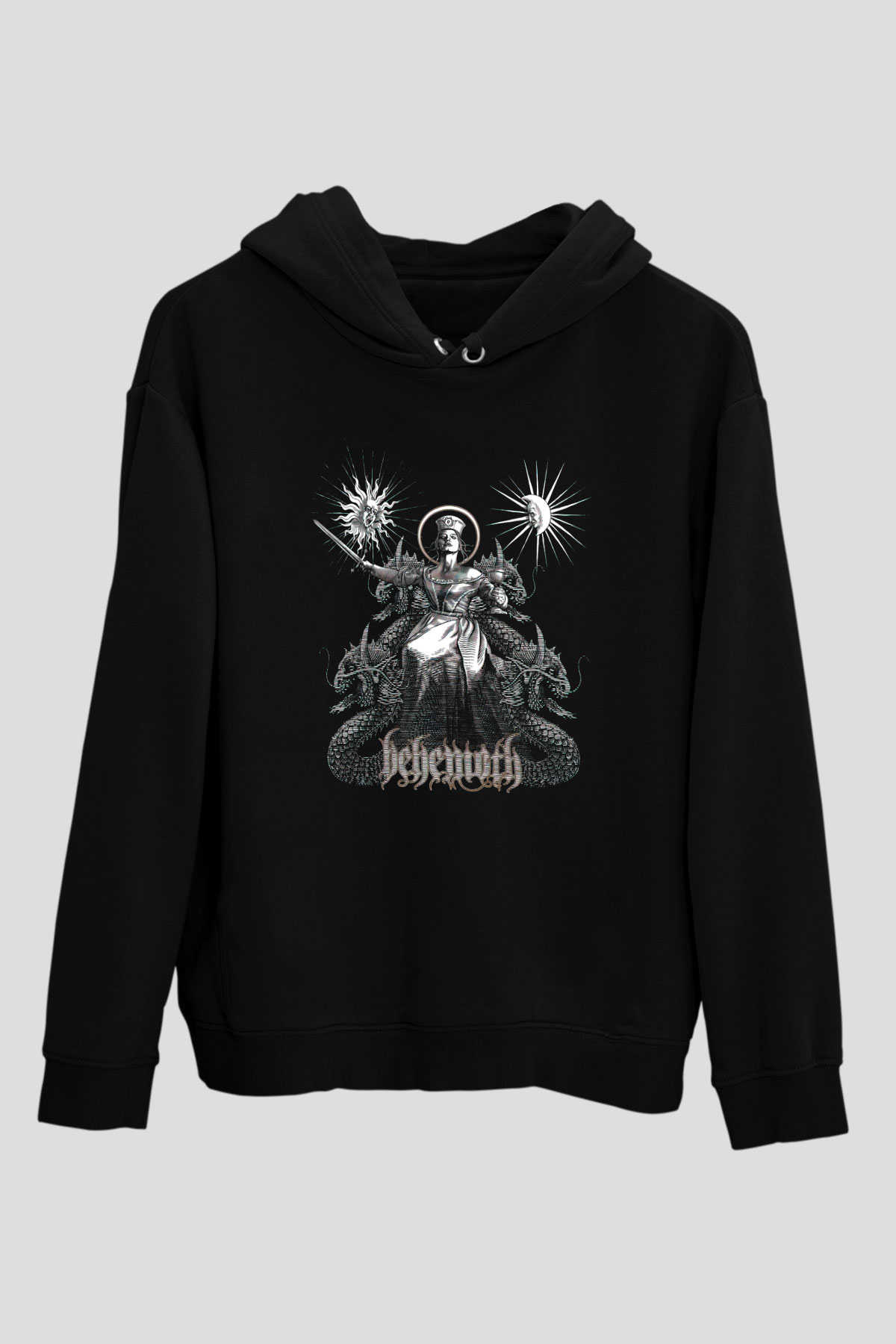 Behemoth Siyah Unisex Kapüşonlu Sweatshirt