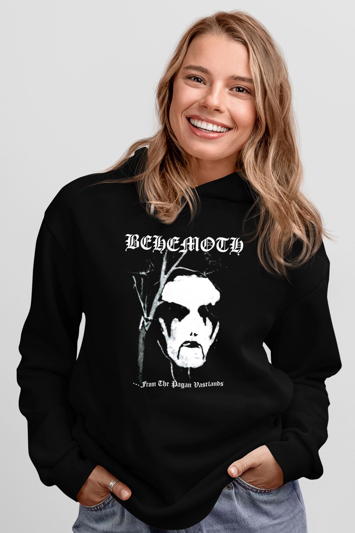 Behemoth Siyah Unisex Kapüşonlu Sweatshirt