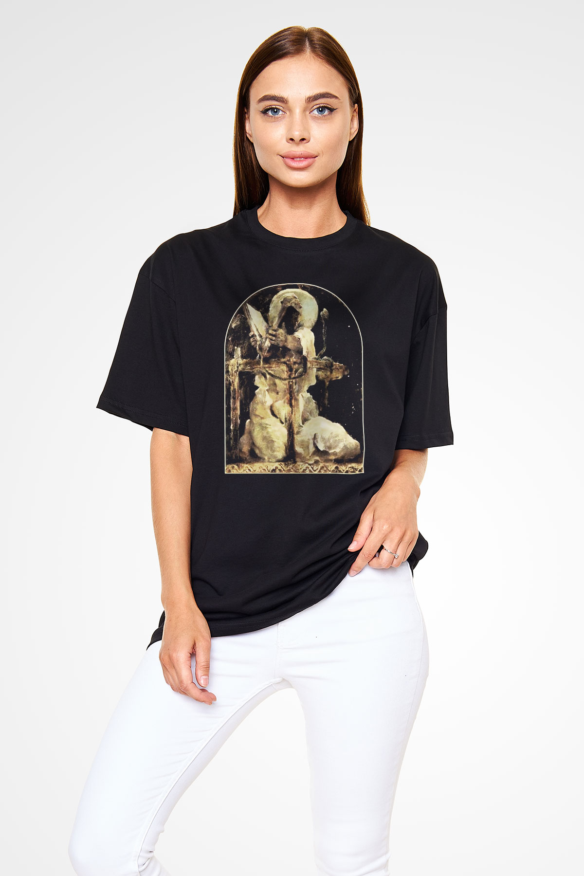 Behemoth Siyah Unisex Oversize Tişört T-Shirt