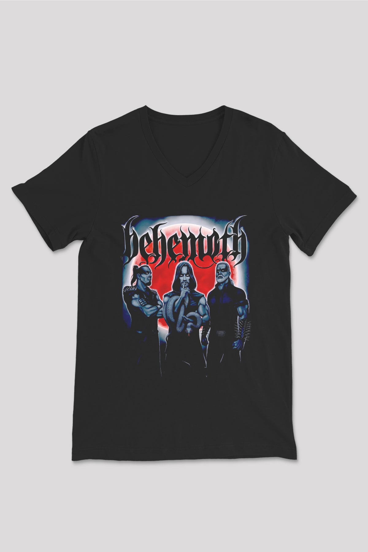 Behemoth Siyah Unisex V Yaka Tişört