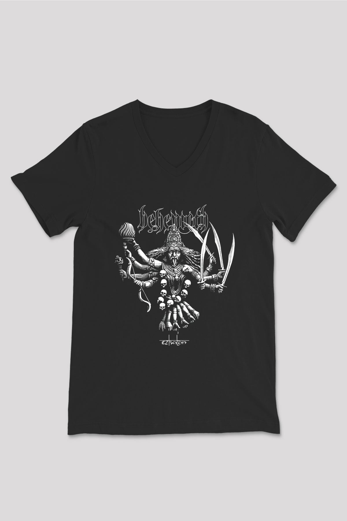 Behemoth Siyah Unisex V Yaka Tişört T-Shirt