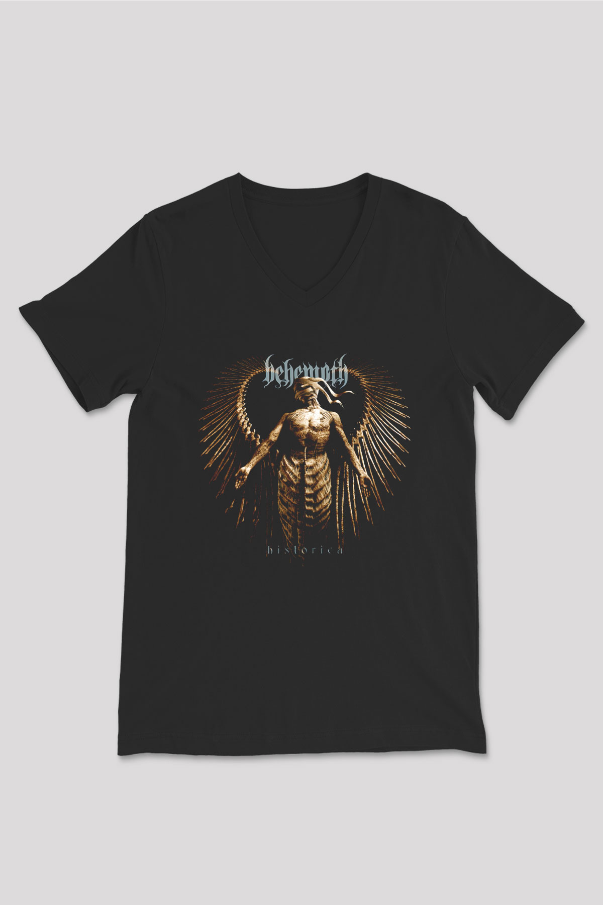 Behemoth Siyah Unisex V Yaka Tişört T-Shirt