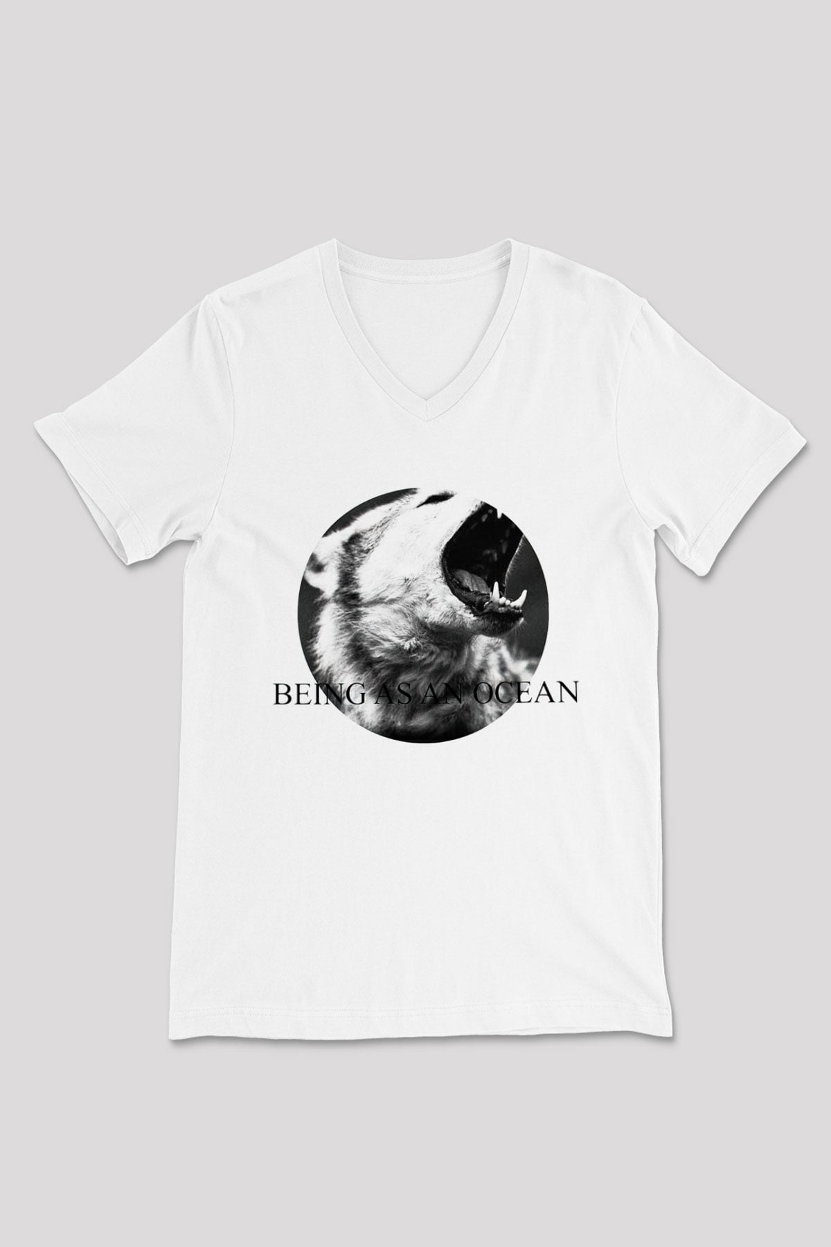 Being as an Ocean Beyaz Unisex V Yaka Tişört
