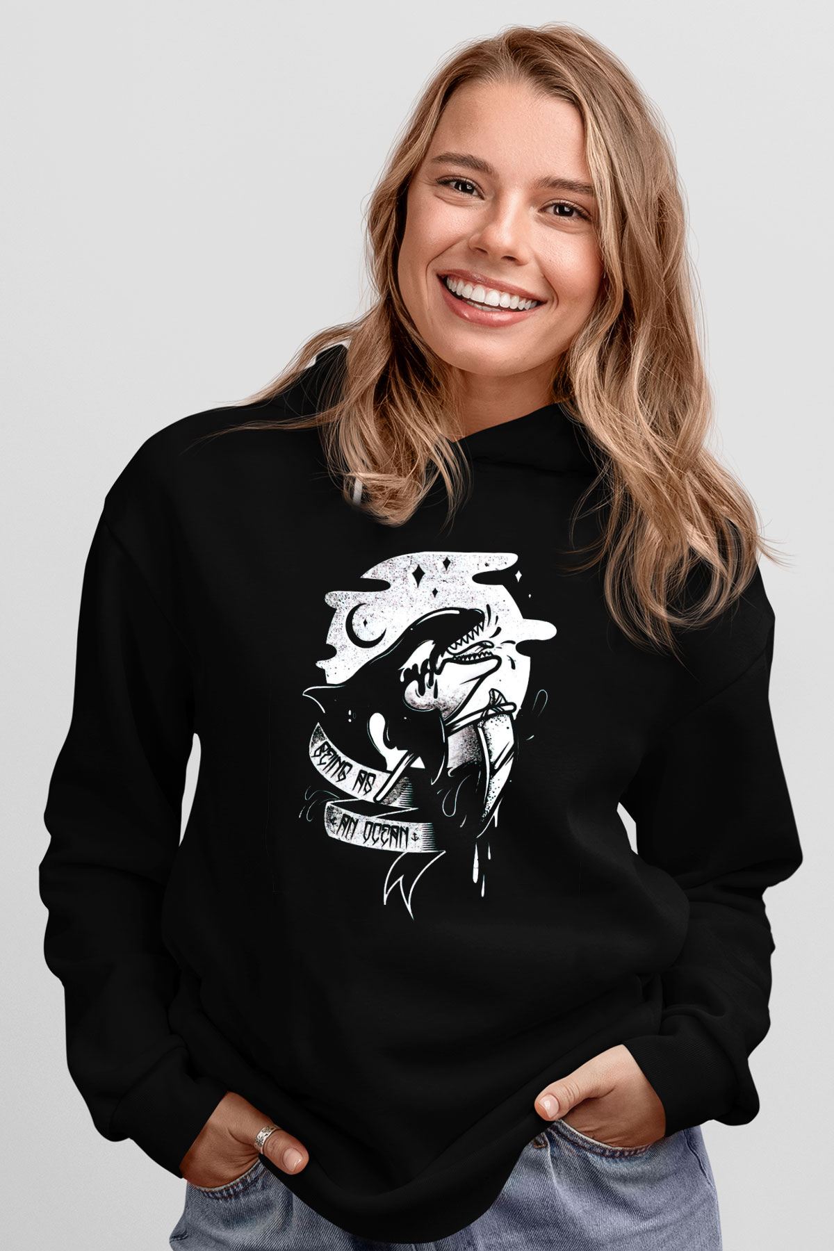 Being as an Ocean Siyah Unisex Kapüşonlu Sweatshirt