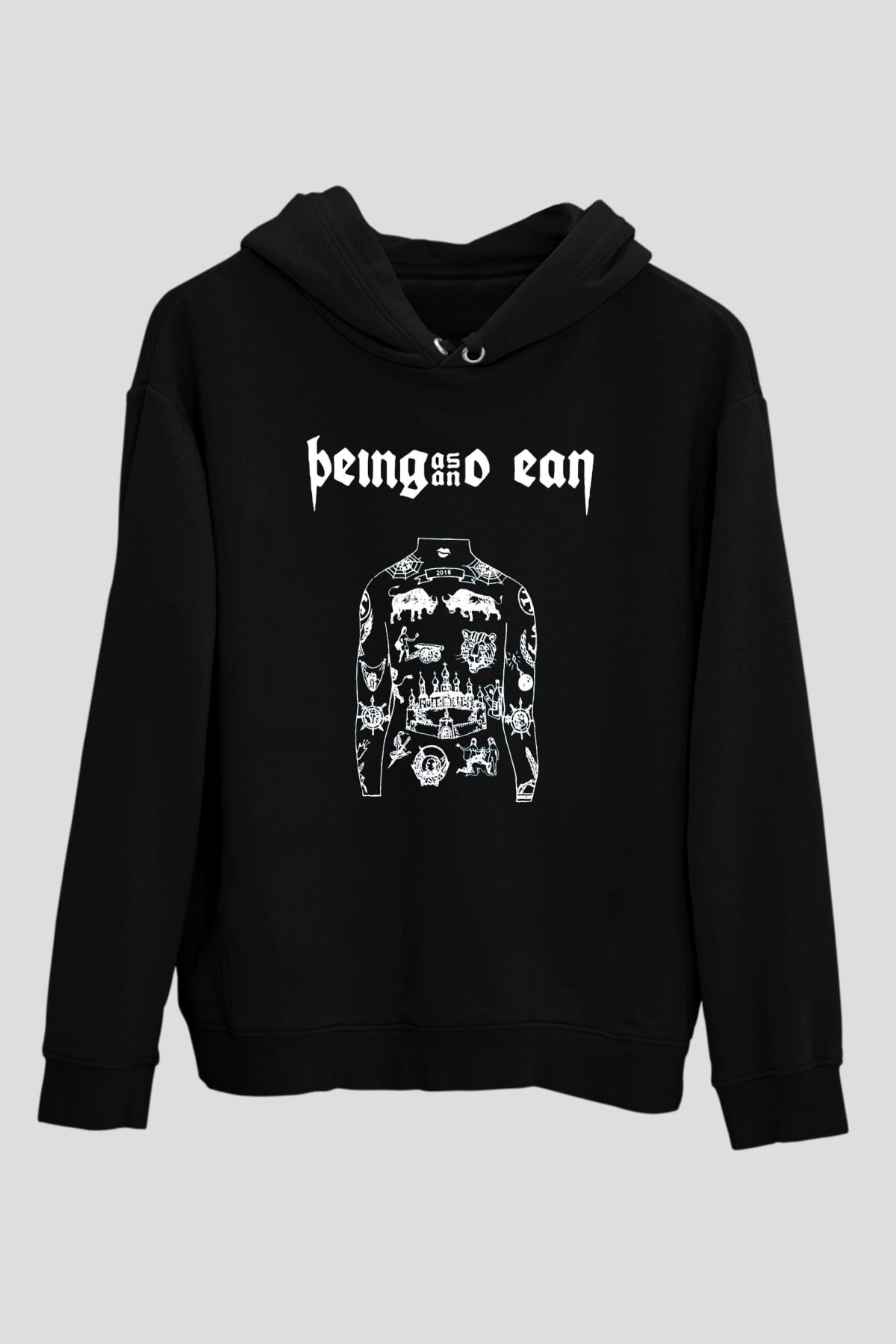 Being as an Ocean Siyah Unisex Kapüşonlu Sweatshirt