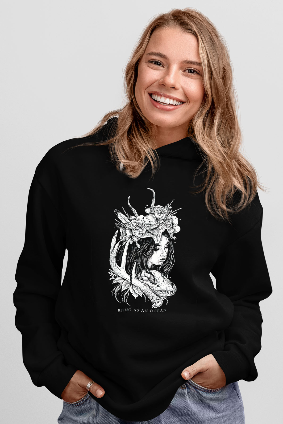 Being as an Ocean Siyah Unisex Kapüşonlu Sweatshirt