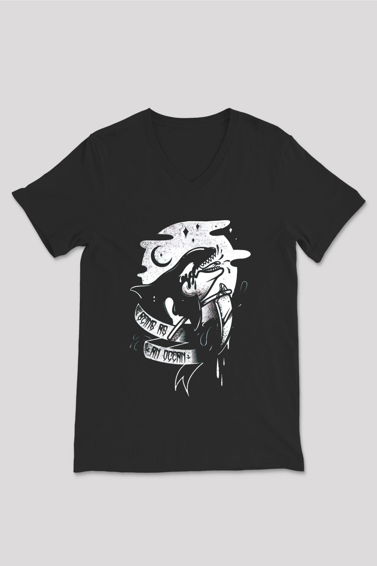 Being as an Ocean Siyah Unisex V Yaka Tişört