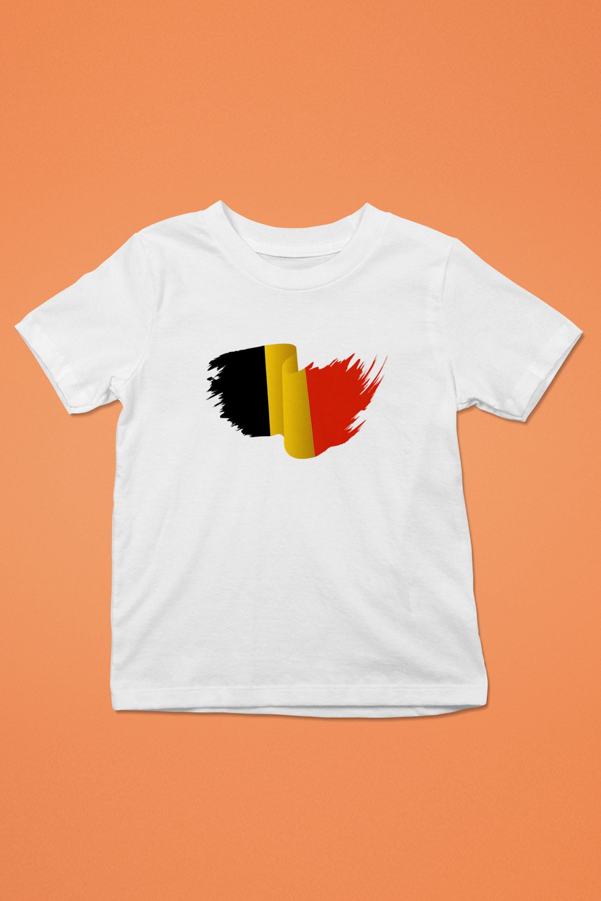 Belçika Baskılı Beyaz Unisex Çocuk Tişört