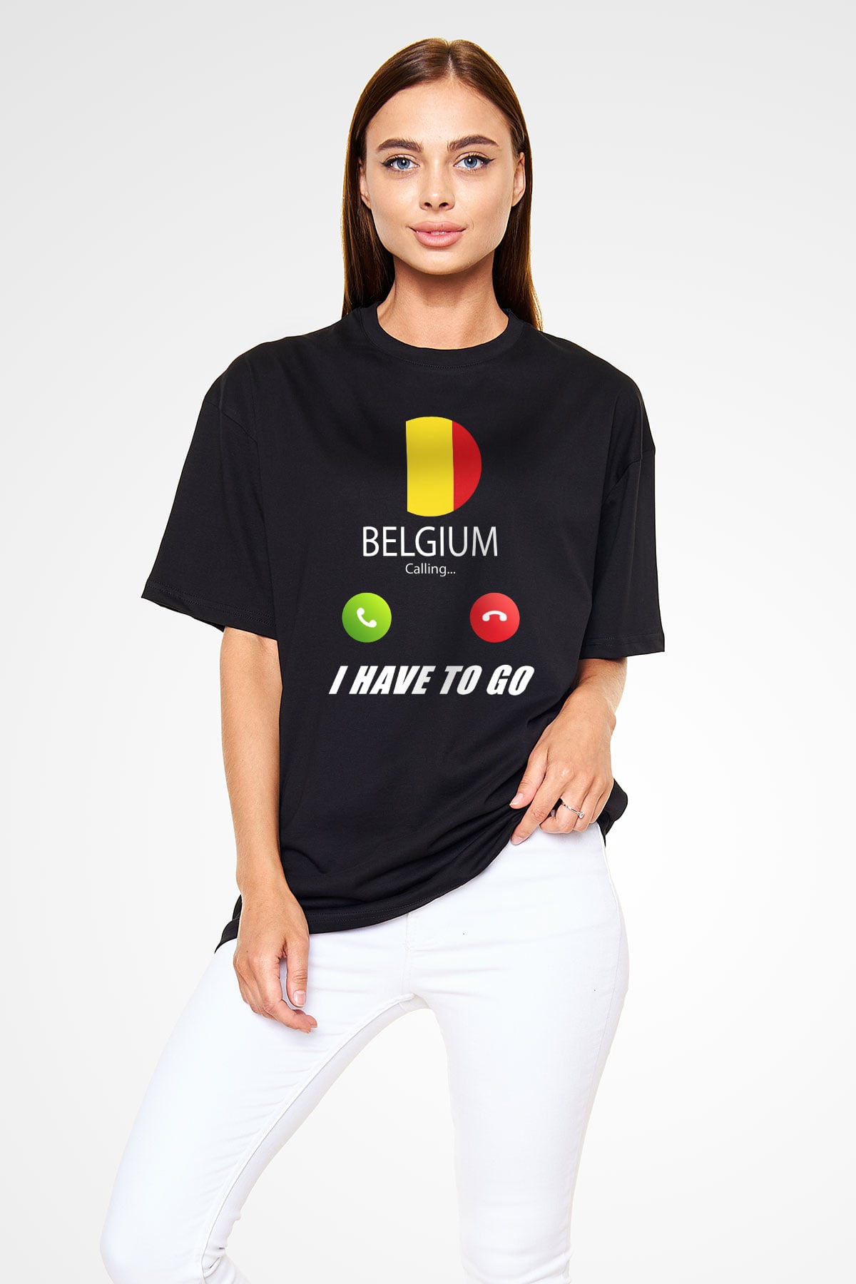 Belçika Siyah Oversize Tişört Oversize T-shirt - TişörtFabrikası
