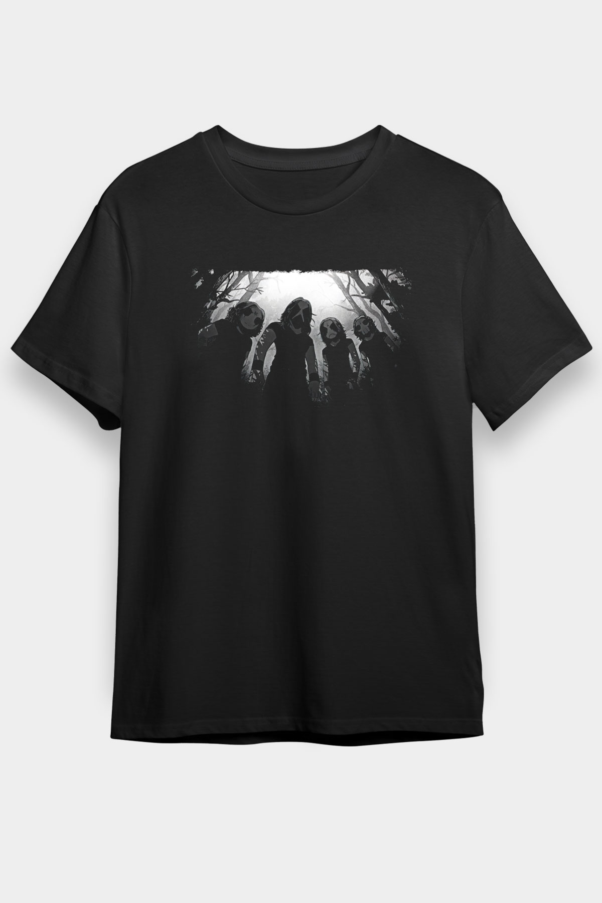 Belzebubs Baskılı Unisex Siyah Tişört - Tshirt