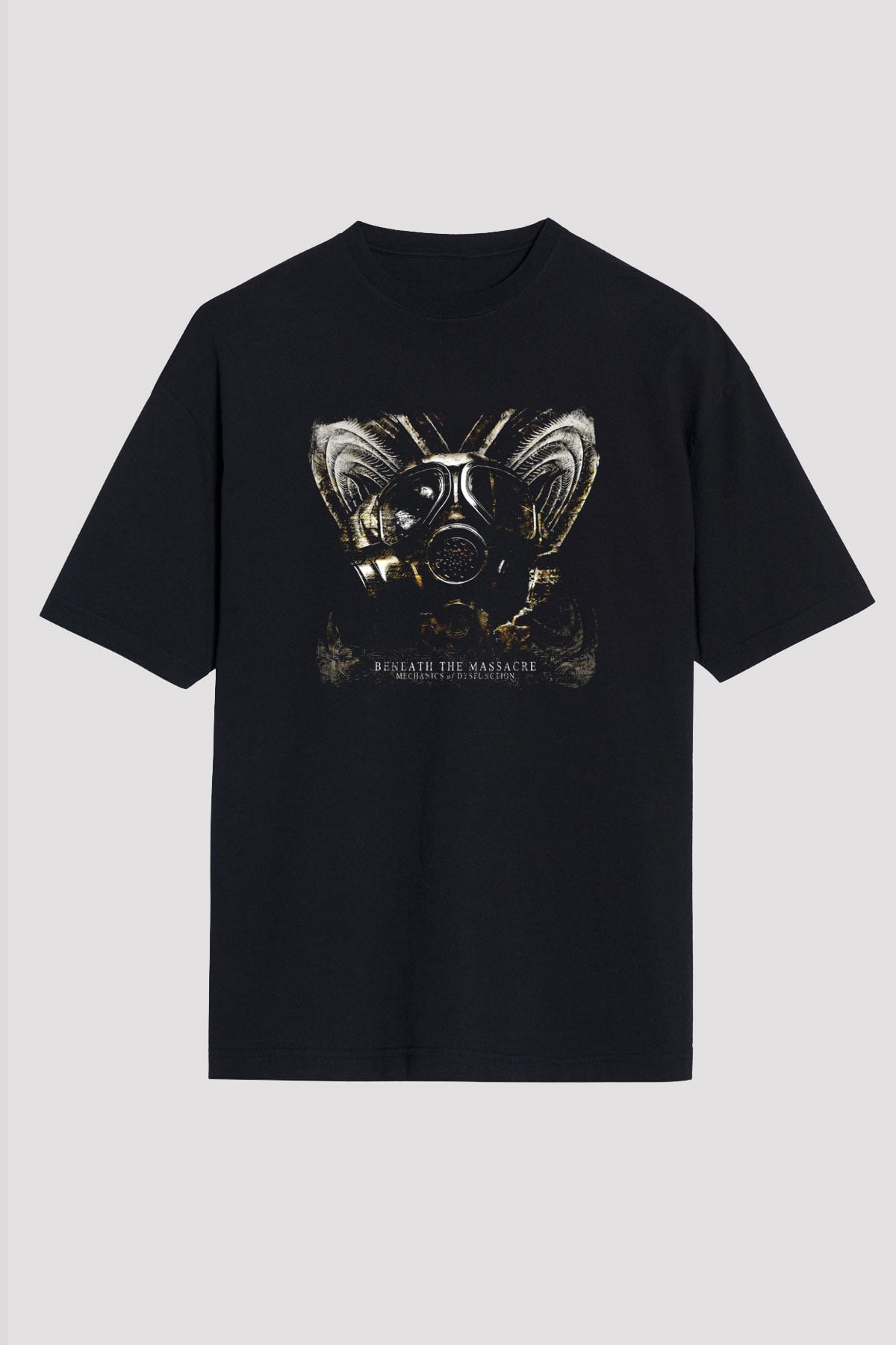 Beneath the Massacre Baskılı Unisex Siyah Oversize Tişört