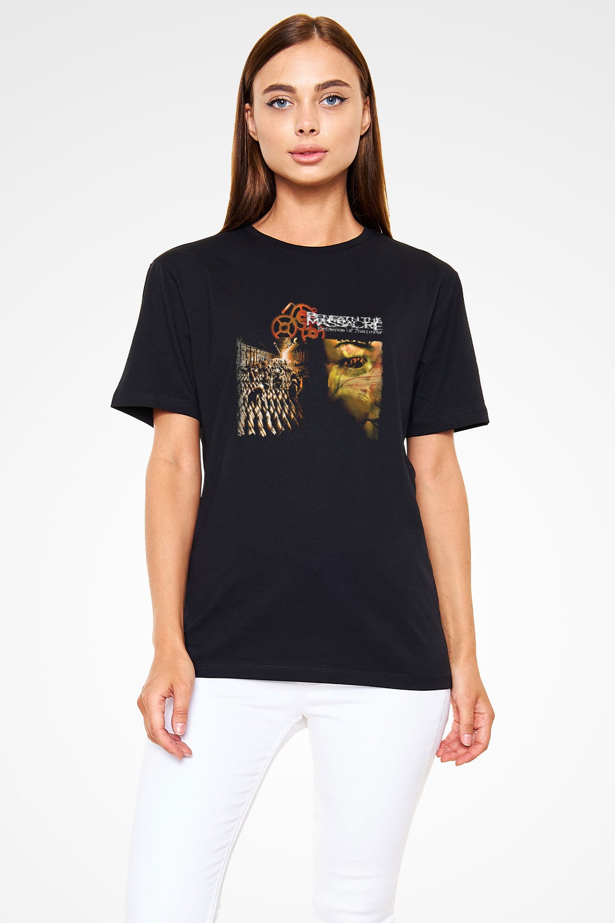 Beneath the Massacre Baskılı Unisex Siyah Tişört