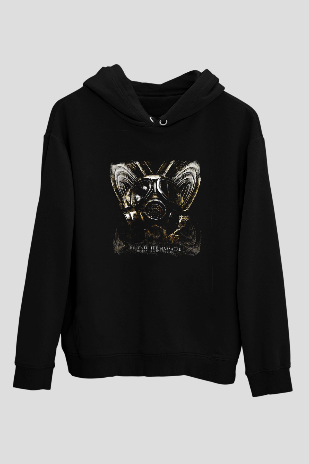 Beneath the Massacre Baskılı Unisex Siyah Hoodie