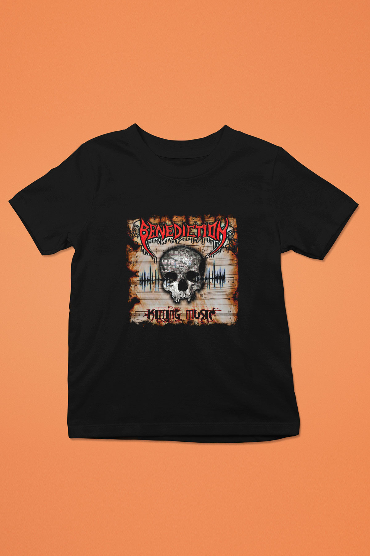Benediction Baskılı Unisex Siyah Çocuk Tişört