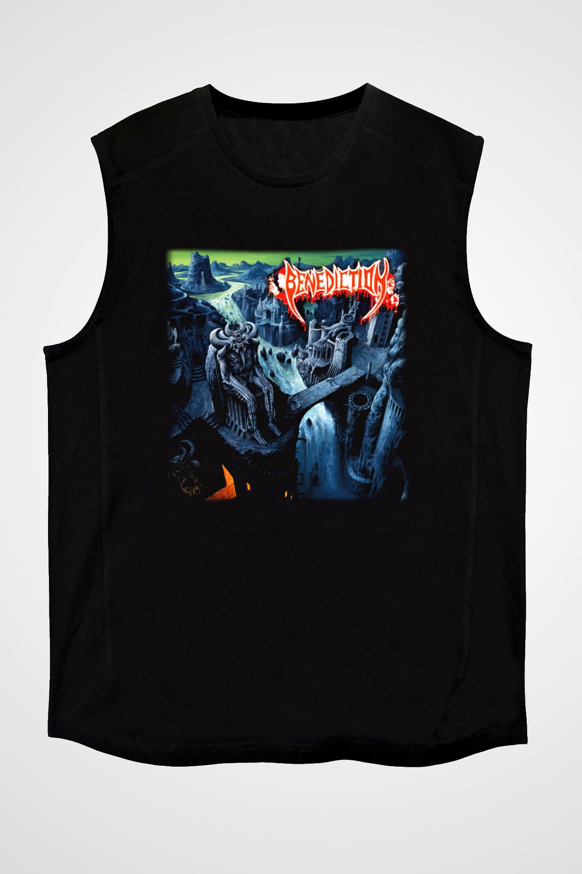 Benediction Siyah Unisex Kolsuz Tişört