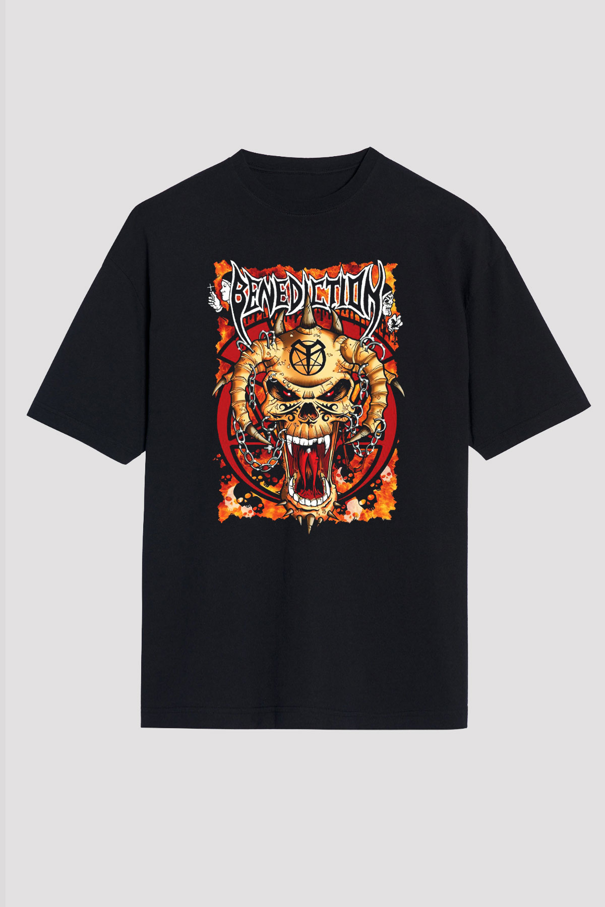 Benediction Siyah Unisex Oversize Tişört T-Shirt