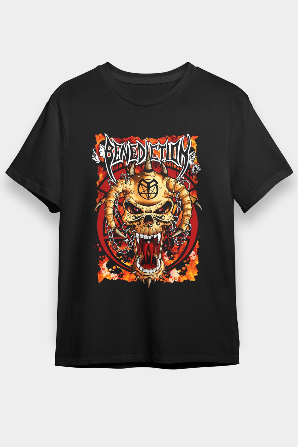 Benediction Siyah Unisex Tişört T-Shirt - TişörtFabrikası