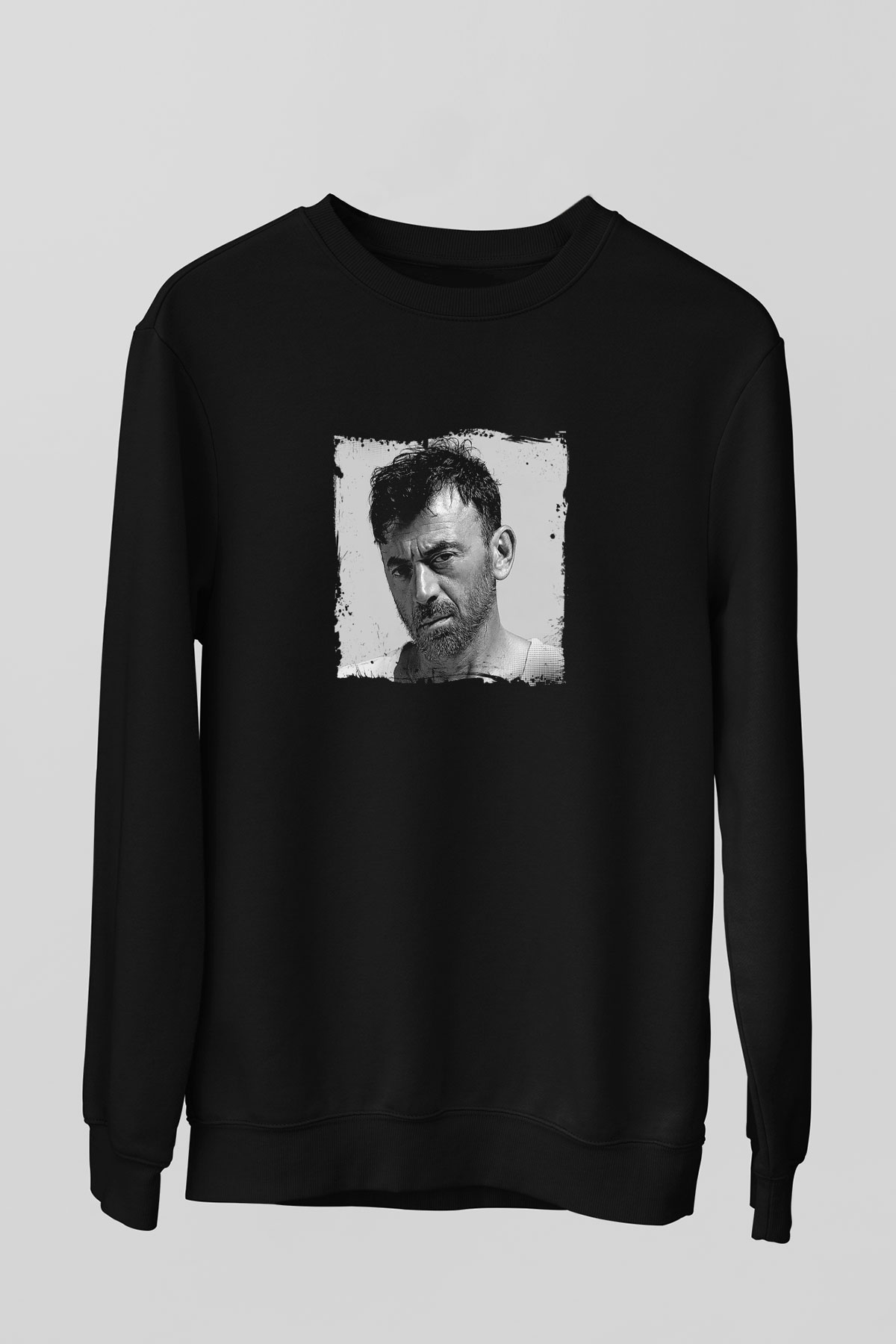 Benny Benassi Baskılı Unisex Siyah Sweatshirt