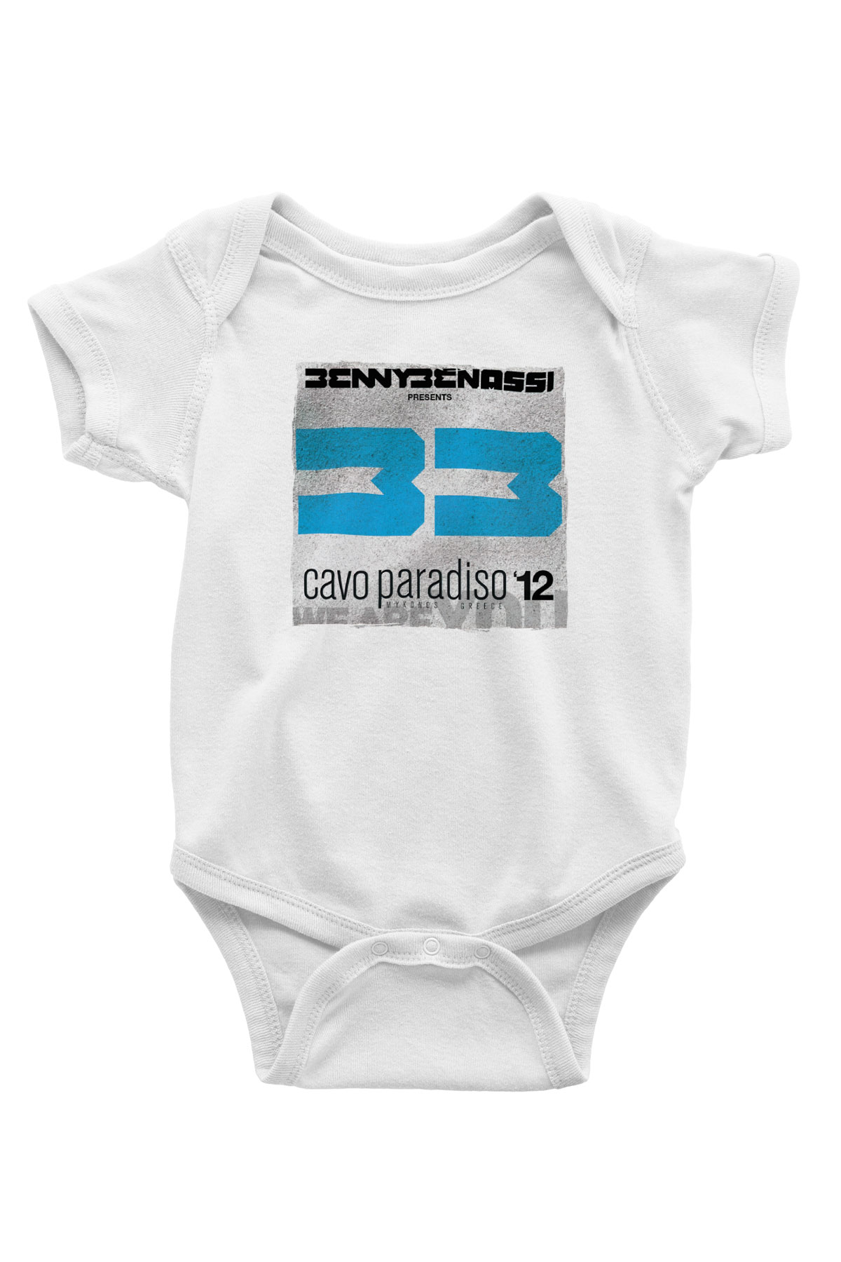 Benny Benassi Beyaz Bebek Body - Zıbın