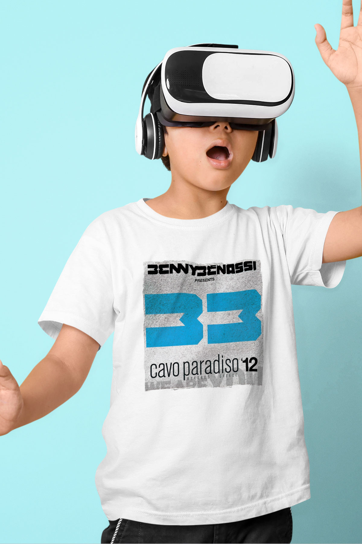Benny Benassi Beyaz Unisex Çocuk Tişört