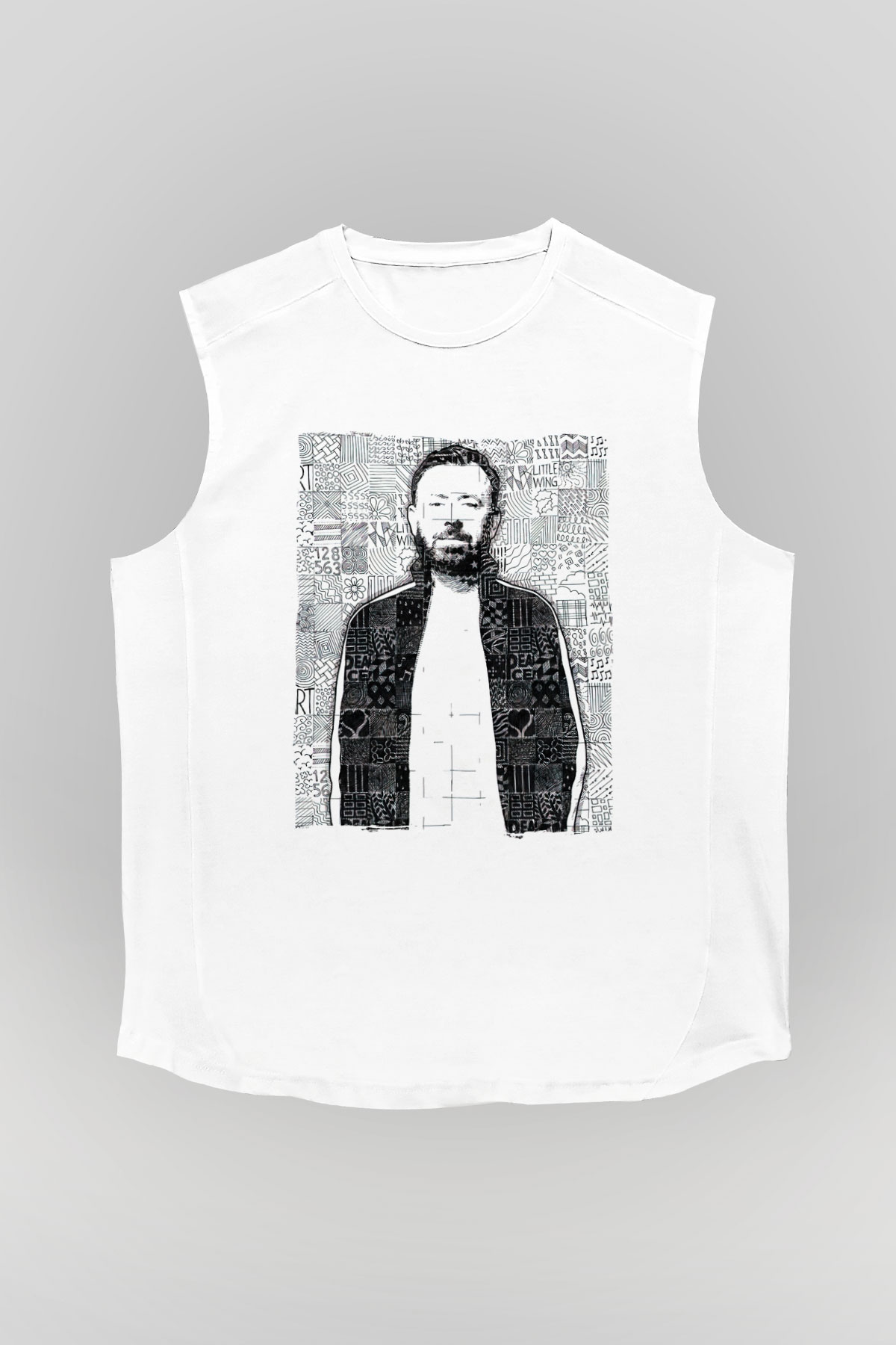 Benny Benassi Beyaz Unisex Kolsuz Tişört