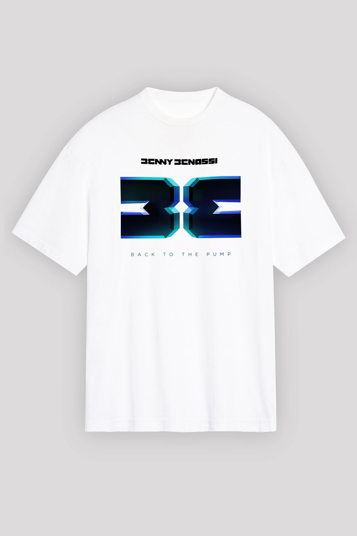 Benny Benassi Beyaz Unisex Oversize Tişört T-Shirt