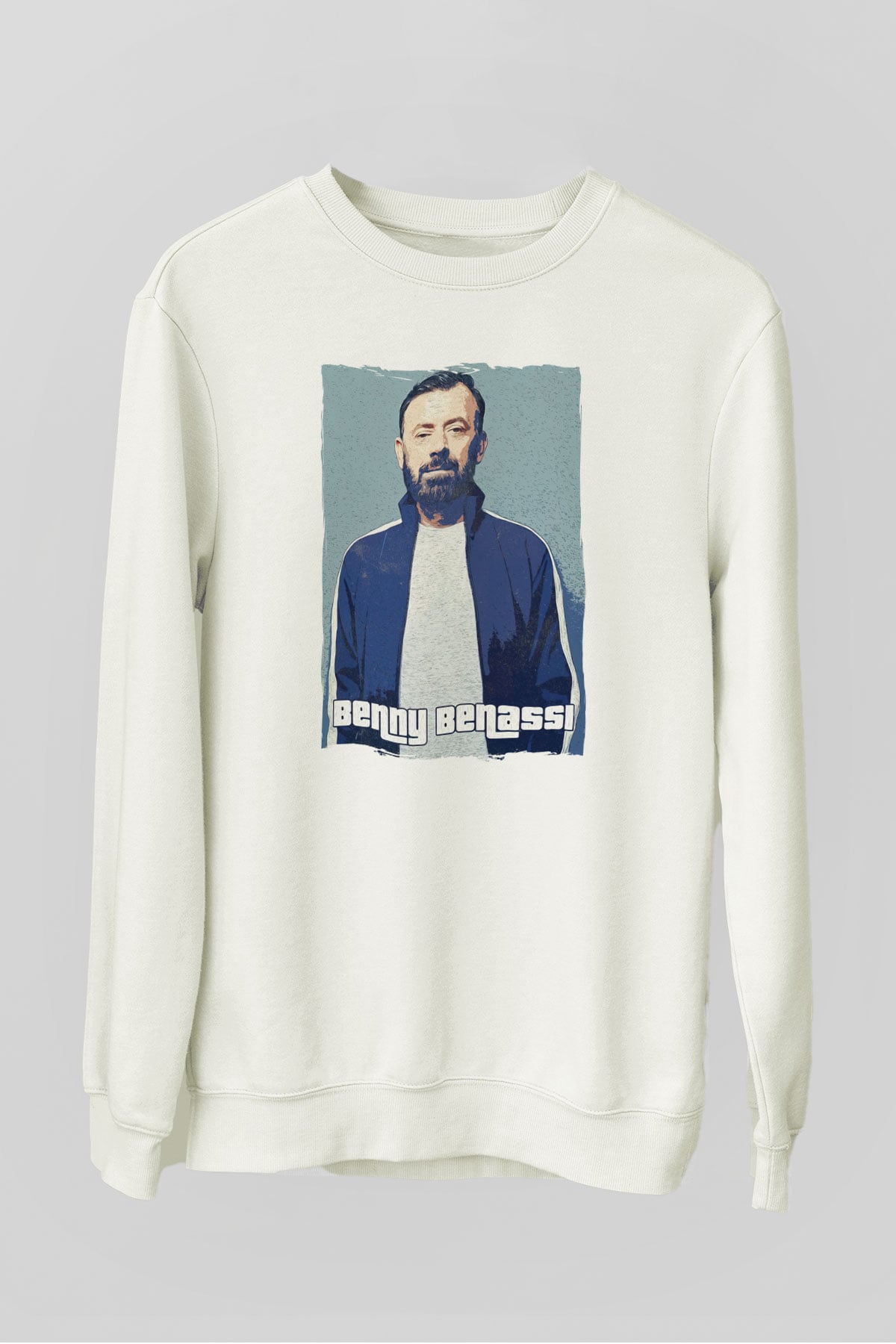 Benny Benassi Beyaz Unisex Sweatshirt