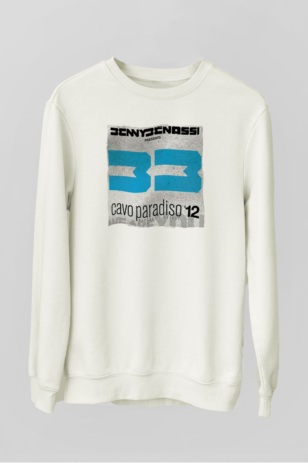 Benny Benassi Beyaz Unisex Sweatshirt