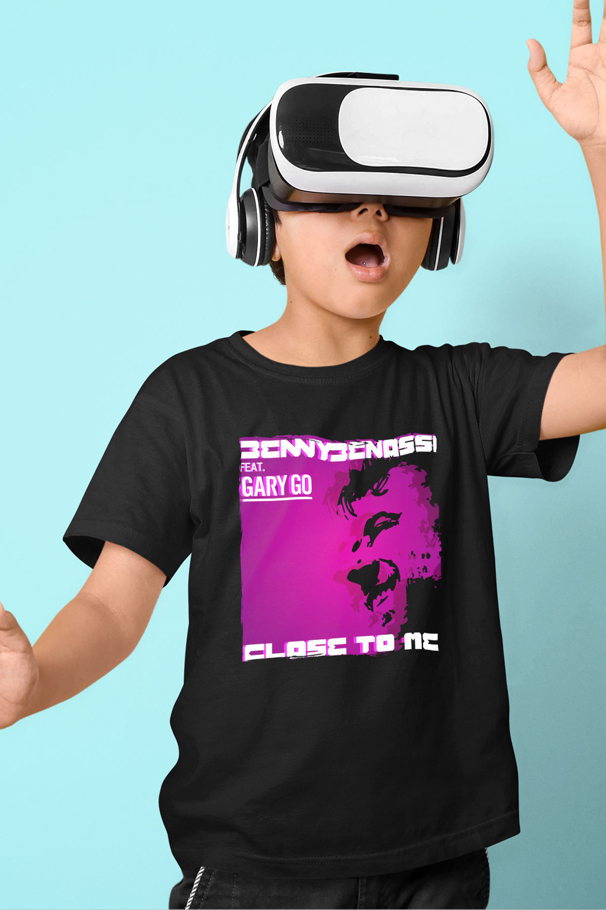 Benny Benassi Siyah Unisex Çocuk Tişört