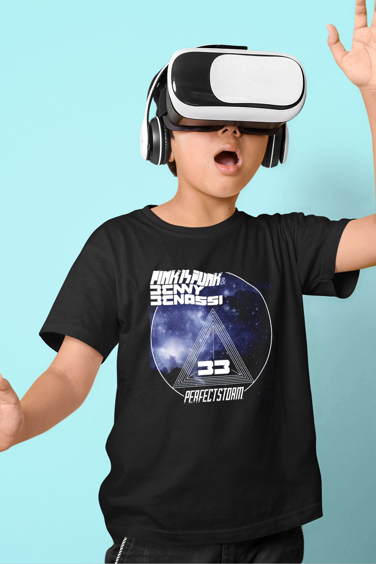 Benny Benassi Siyah Unisex Çocuk Tişört
