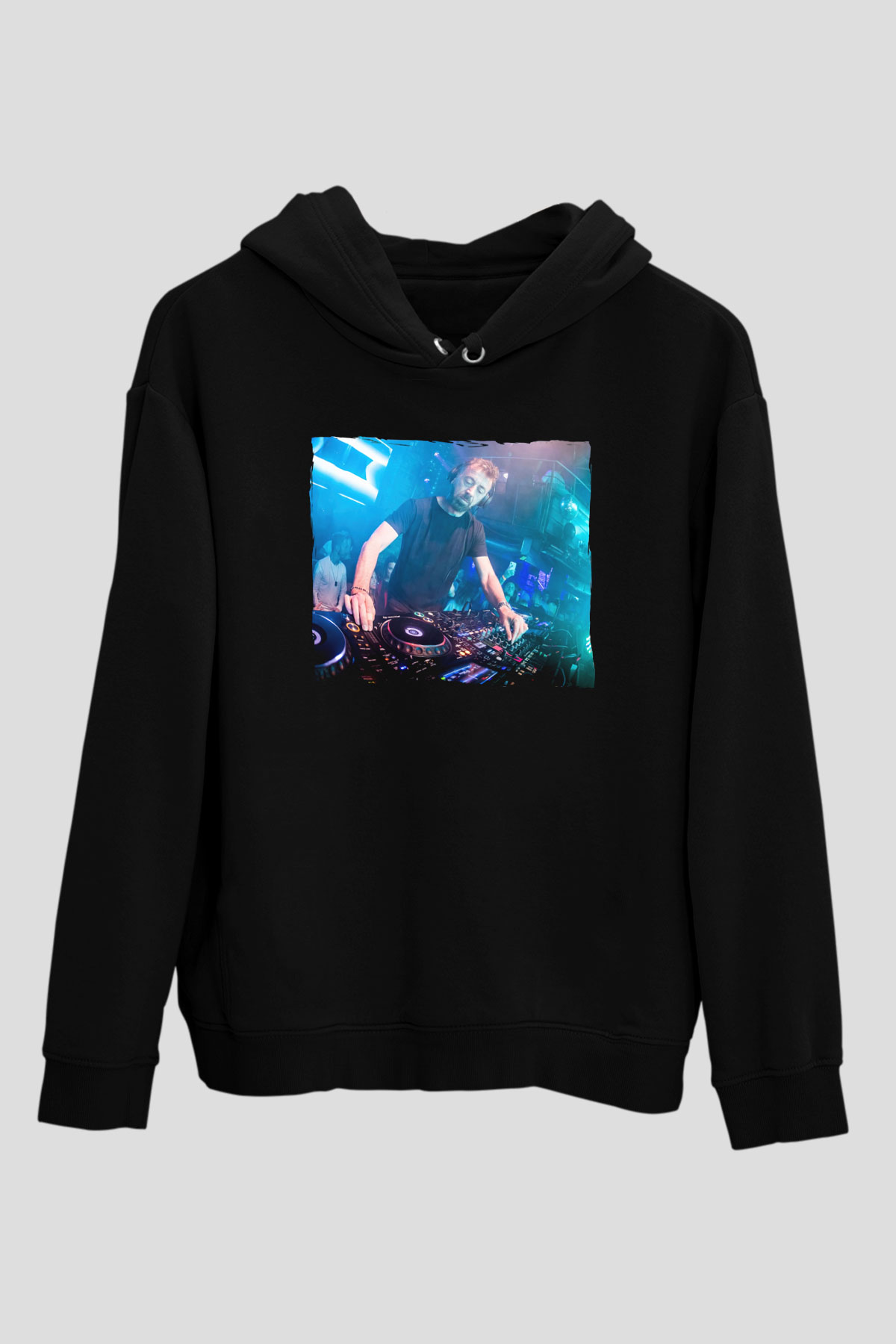 Benny Benassi Siyah Unisex Kapüşonlu Sweatshirt