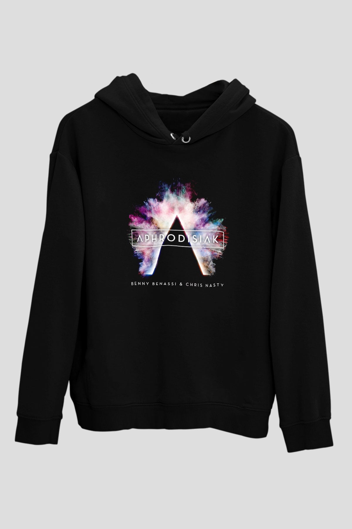 Benny Benassi Siyah Unisex Kapüşonlu Sweatshirt