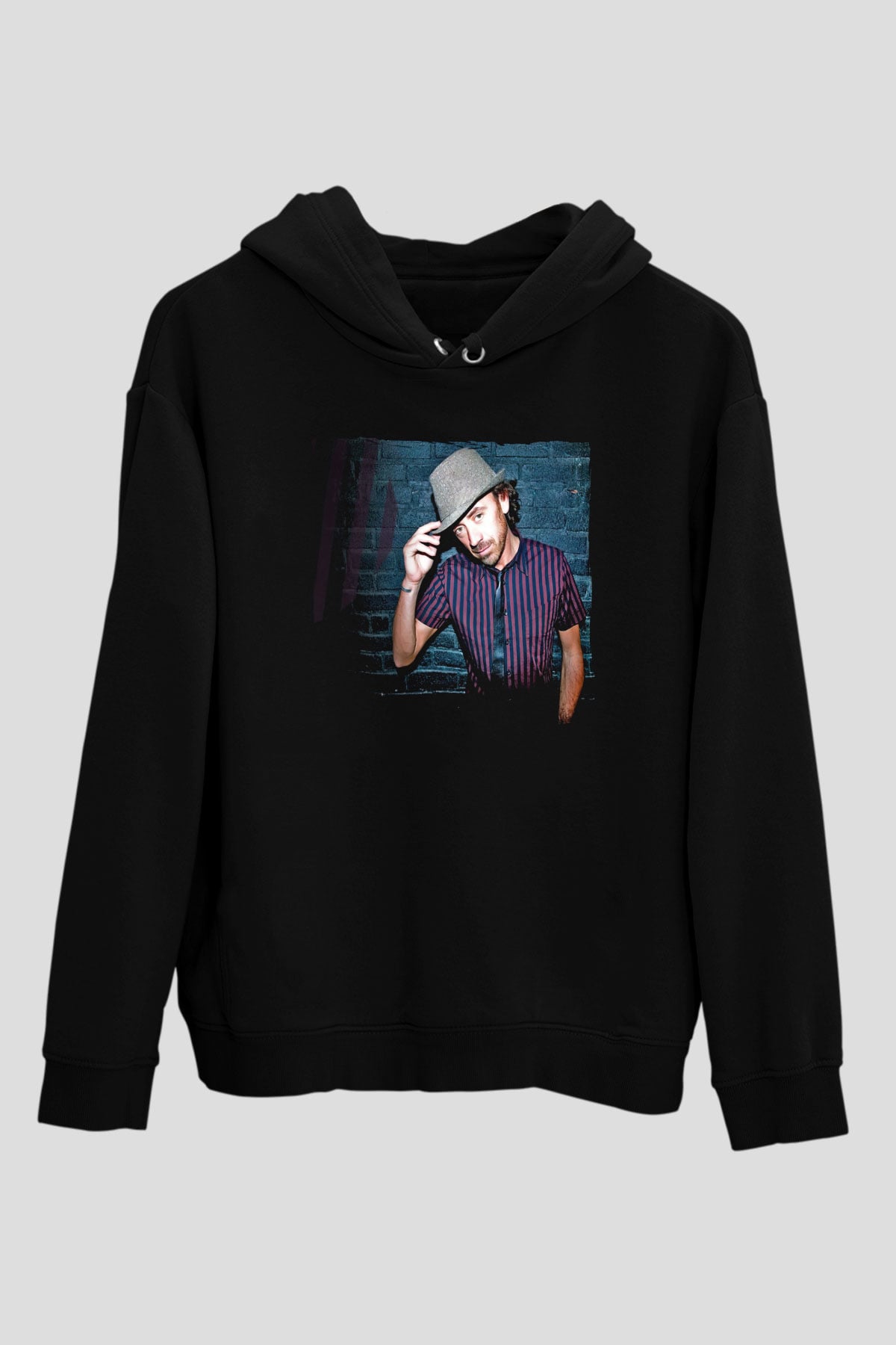 Benny Benassi Siyah Unisex Kapüşonlu Sweatshirt