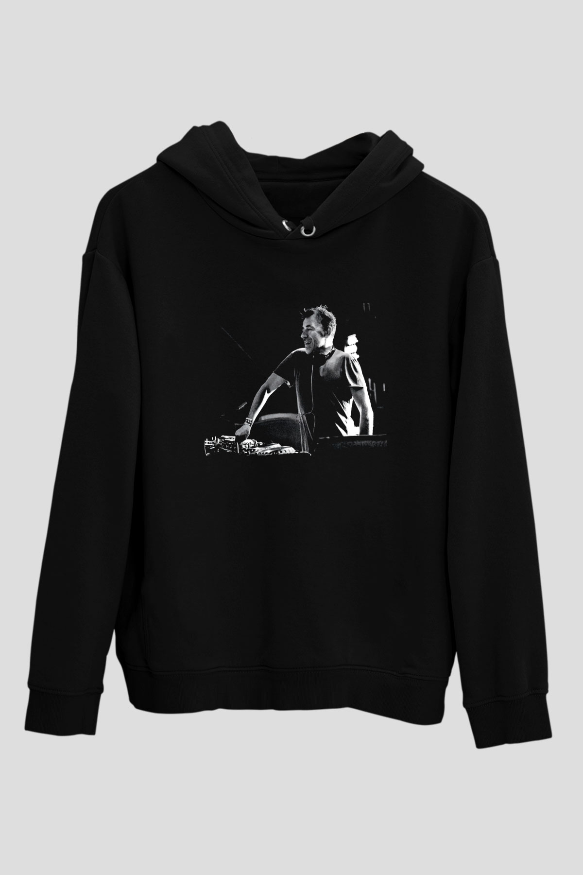 Benny Benassi Siyah Unisex Kapüşonlu Sweatshirt