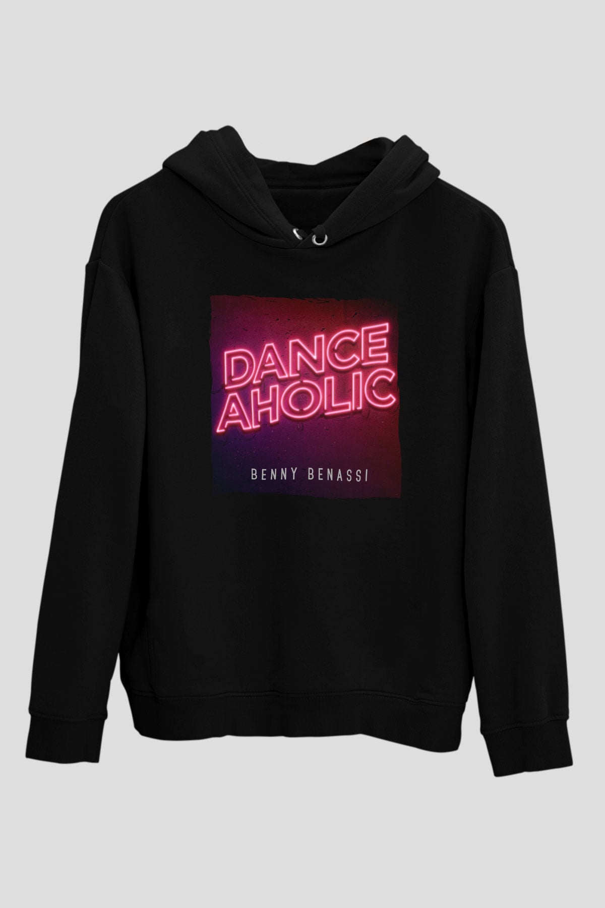 Benny Benassi Siyah Unisex Kapüşonlu Sweatshirt
