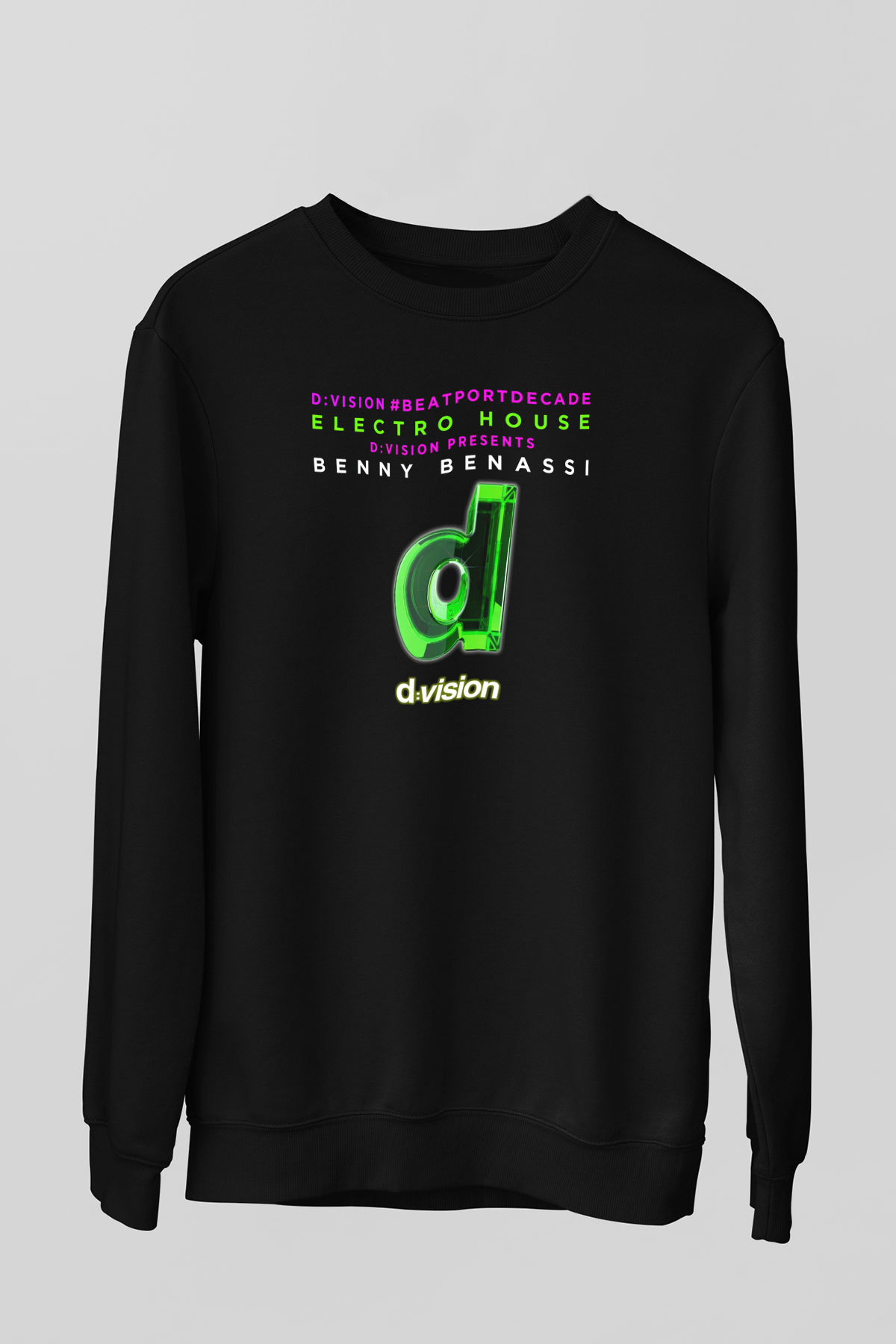 Benny Benassi Siyah Unisex Sweatshirt