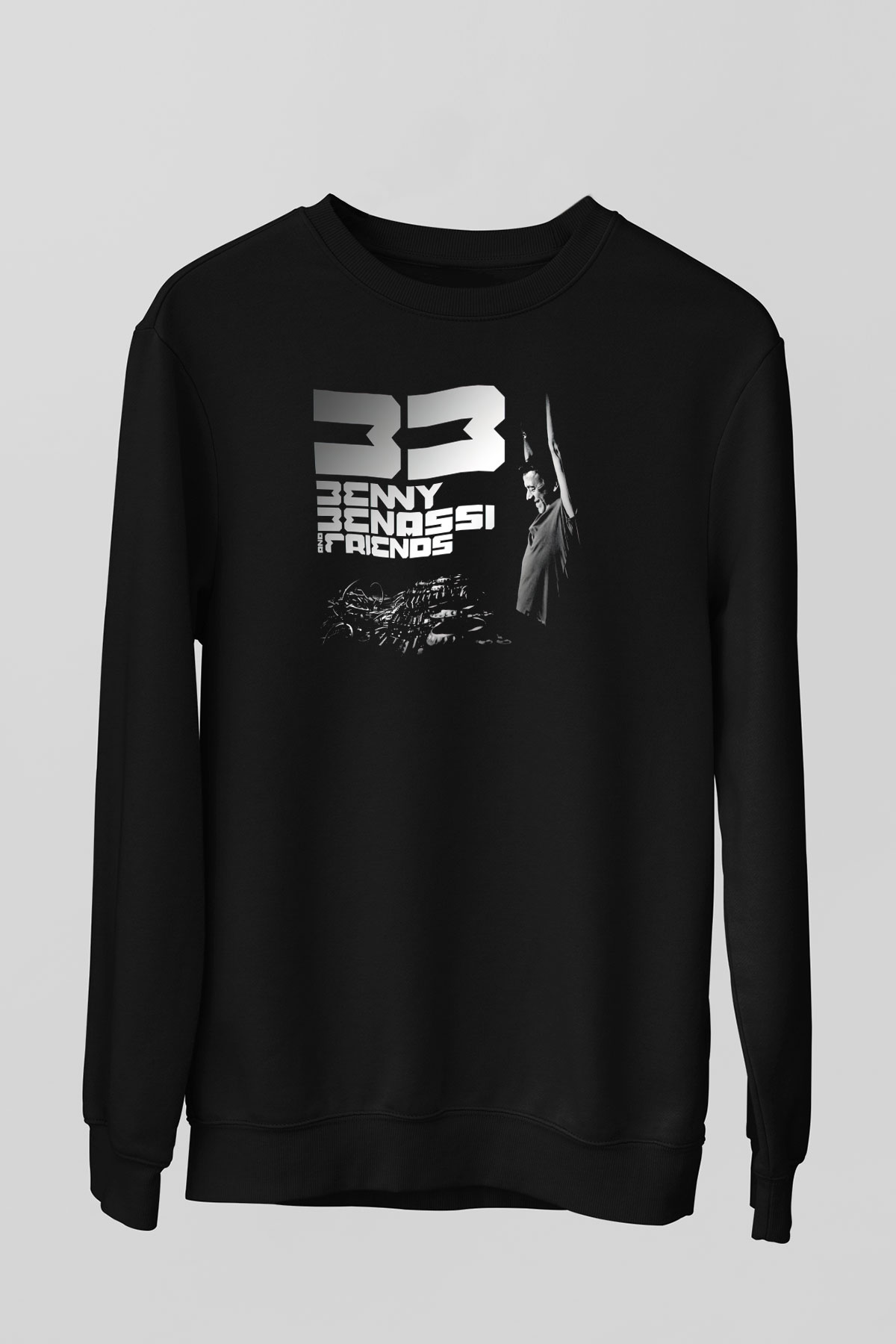 Benny Benassi Siyah Unisex Sweatshirt