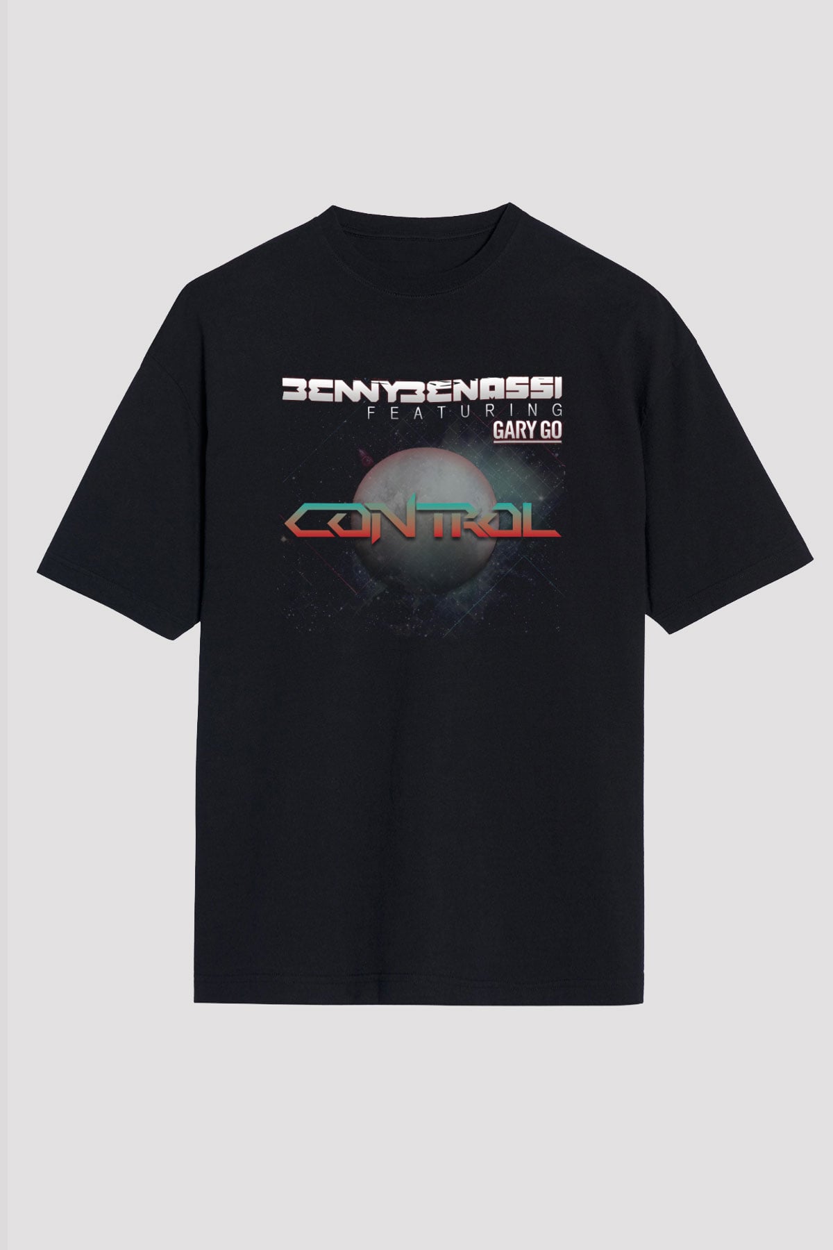 Benny Benassi Siyah Oversize Tişört Oversize T-shirt - TişörtFabrikası