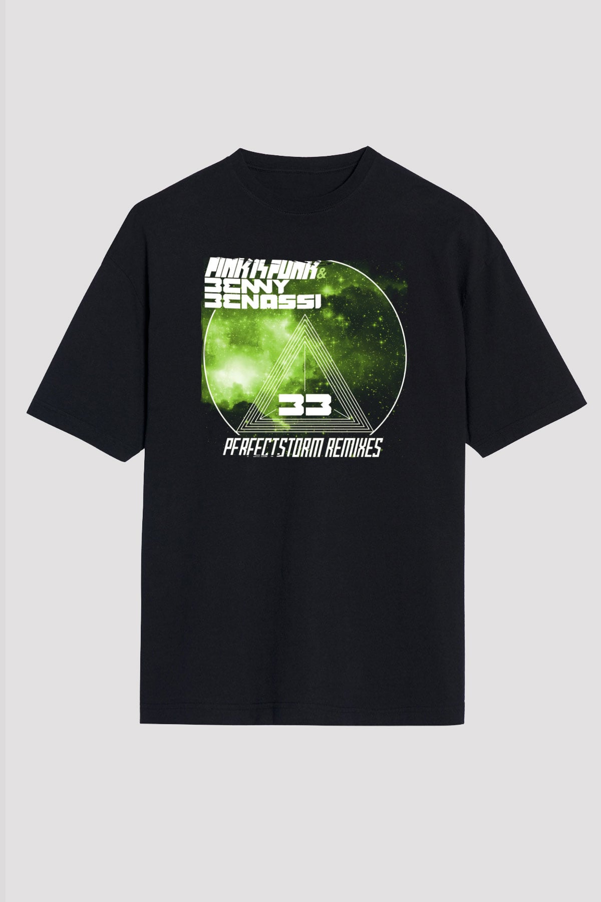 Benny Benassi Siyah Oversize Tişört Oversize T-shirt - TişörtFabrikası