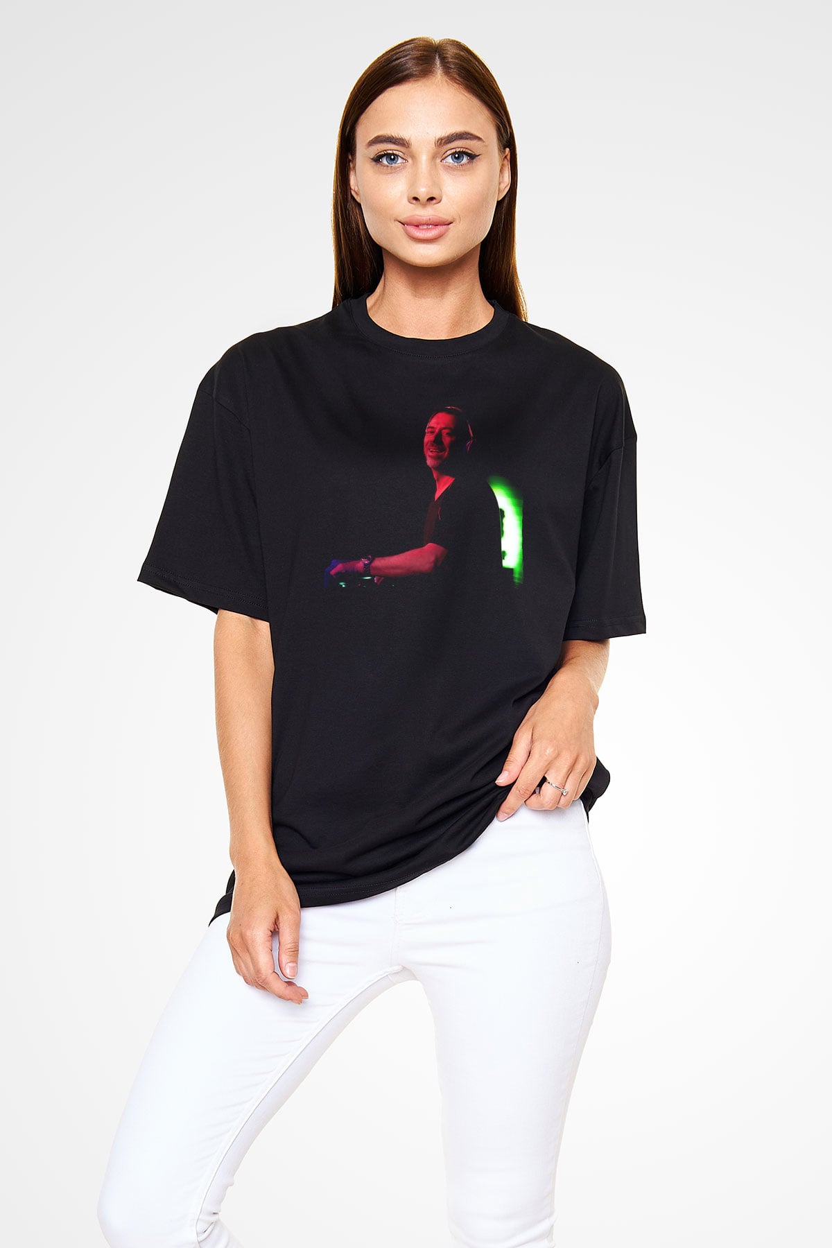 Benny Benassi Siyah Oversize Tişört Oversize T-shirt - TişörtFabrikası