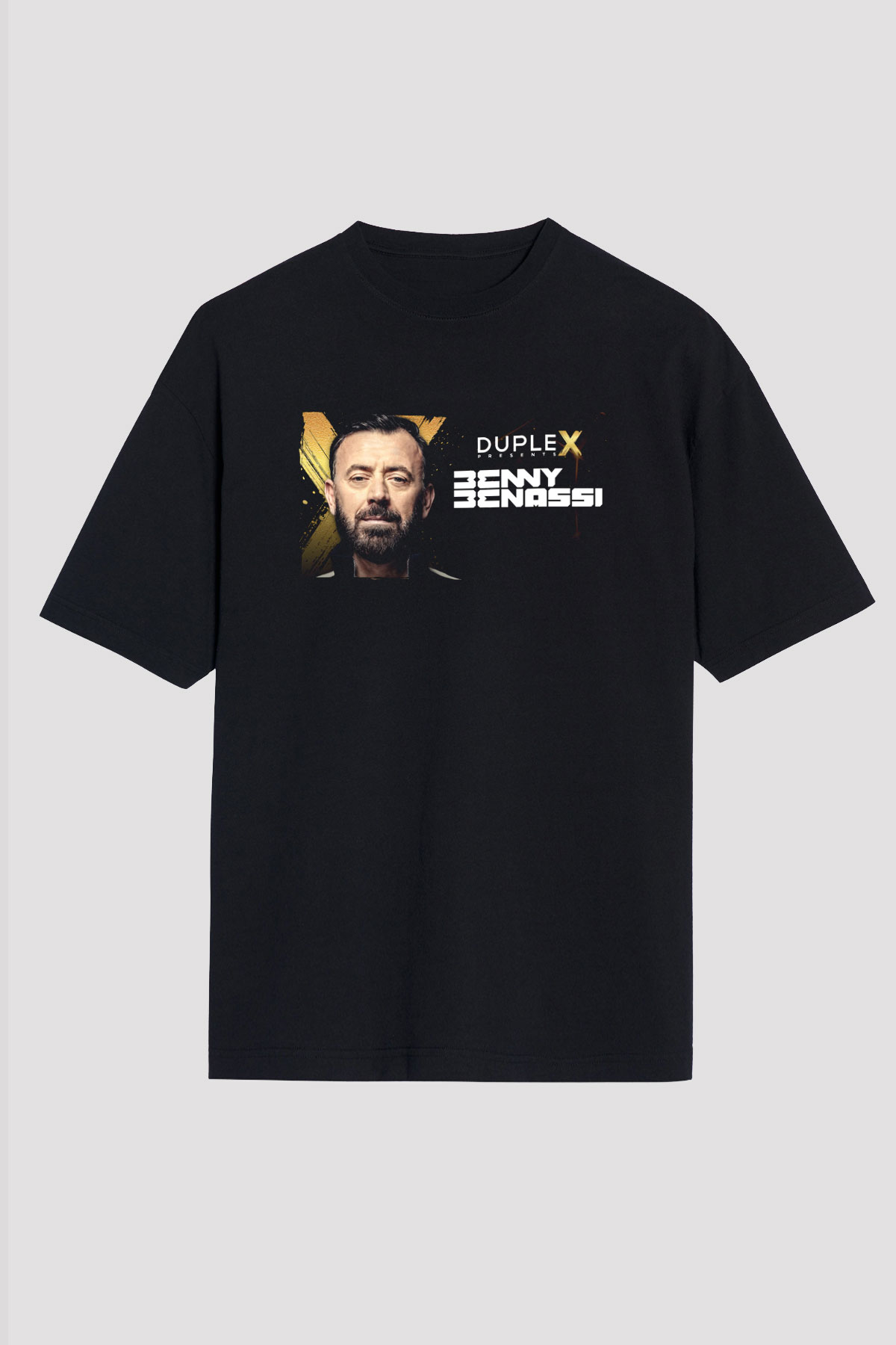 Benny Benassi Siyah Oversize Tişört Oversize T-shirt - TişörtFabrikası