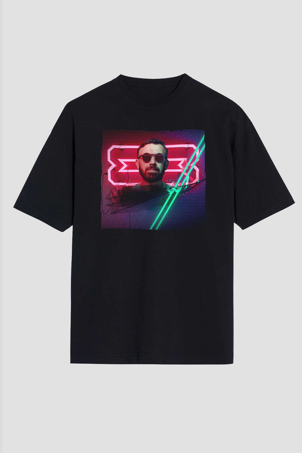 Benny Benassi Siyah Oversize Tişört Oversize T-shirt - TişörtFabrikası
