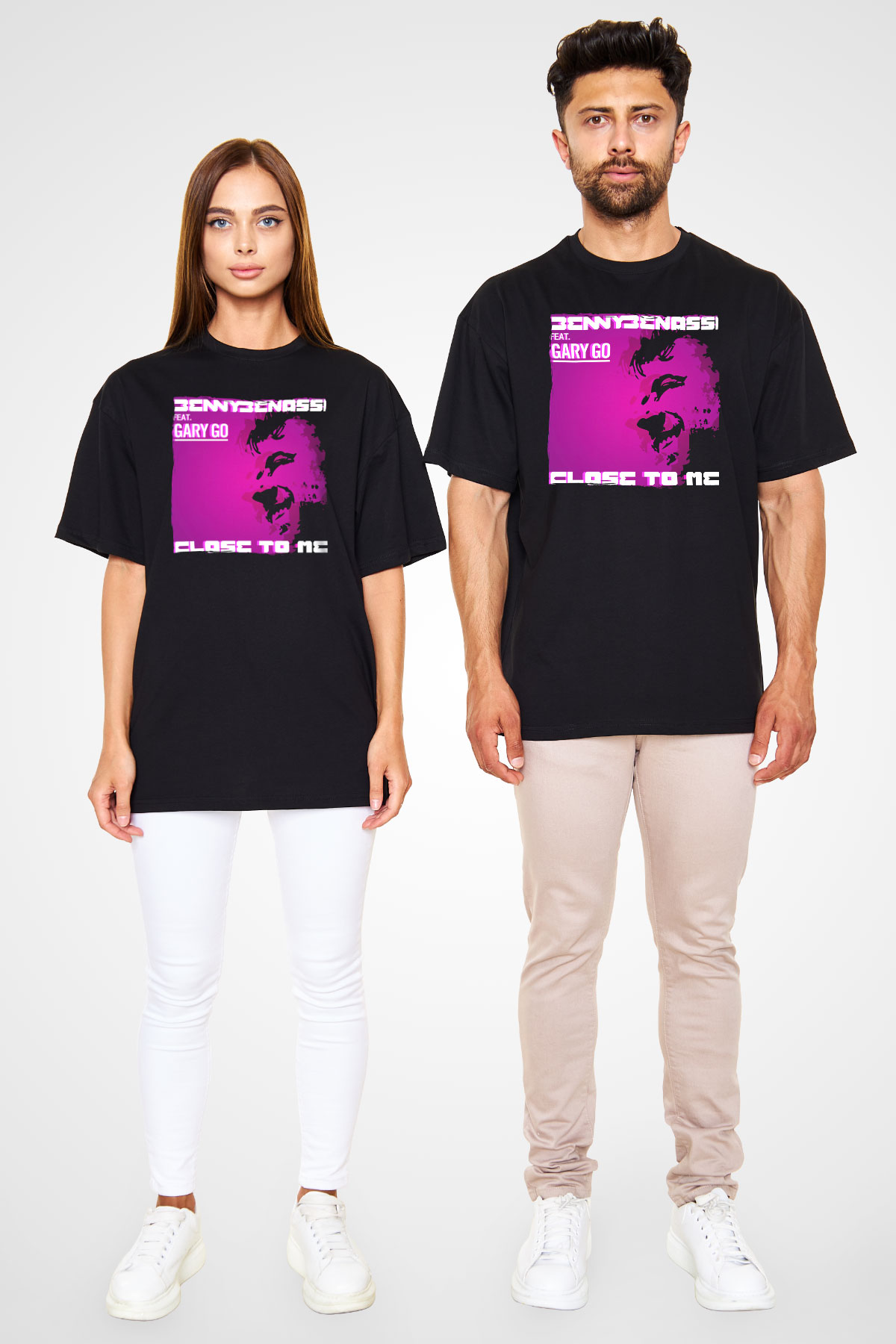 Benny Benassi Siyah Oversize Tişört Oversize T-shirt - TişörtFabrikası