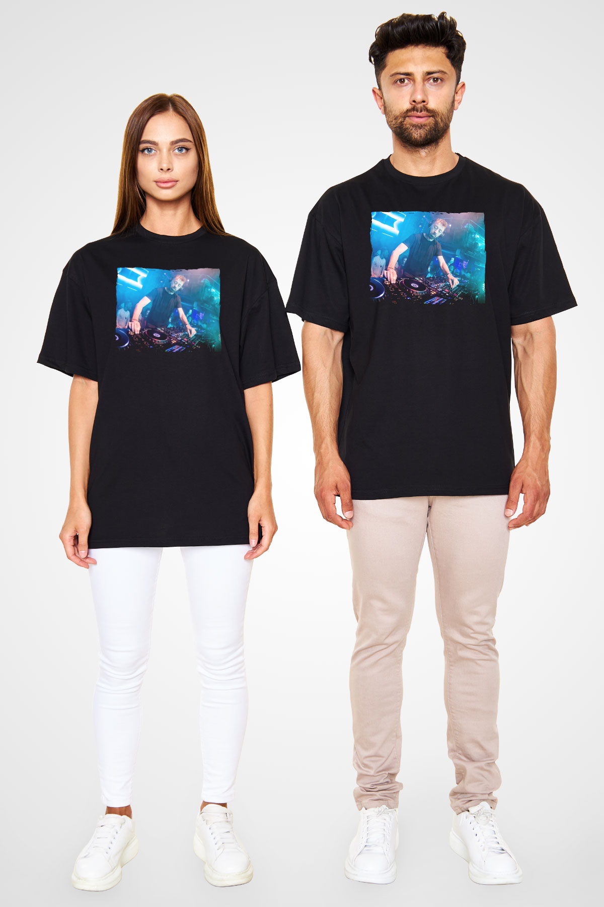 Benny Benassi Siyah Oversize Tişört Oversize T-shirt - TişörtFabrikası